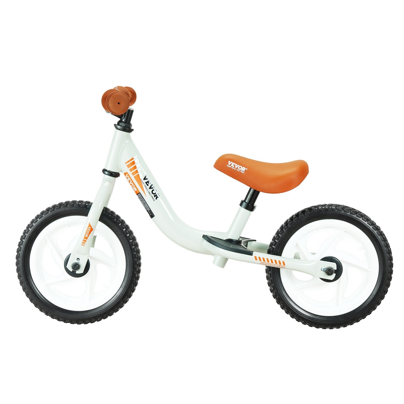 VEVOR Toddler Balance Bike, Lightweight Aluminum Alloy Balance Bicycle for Kids, with Adjustable Seat & Handlebar, 12" EVA Foam Tires, No Pedal Kids Bicycle Gift for 1-5 Years Boys Girls, 55LBS Suppor