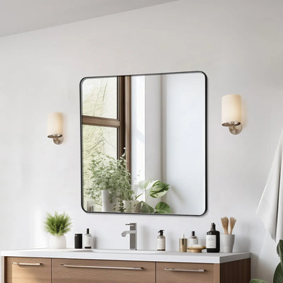 VEVOR Square Wall Mounted Mirror 22" x 30" Mirror with Aluminium Alloy Frame