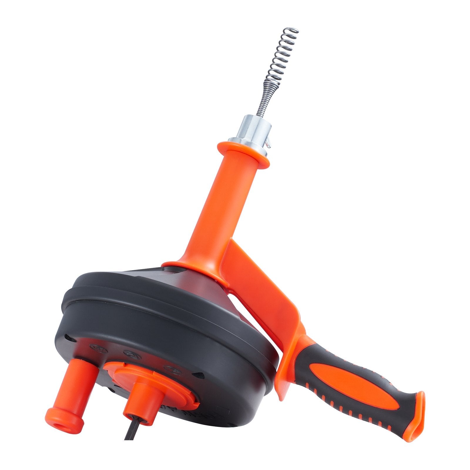 VEVOR Drain Auger, 25ft 1/4in Heavy Duty Flexible Drum Plumbing Drain Snake with Drill Adapter, Use Manually/Powered Steel Cable Clog Remover, Kitchen Bathrom Shower Sink with Gloves Handfeed Control