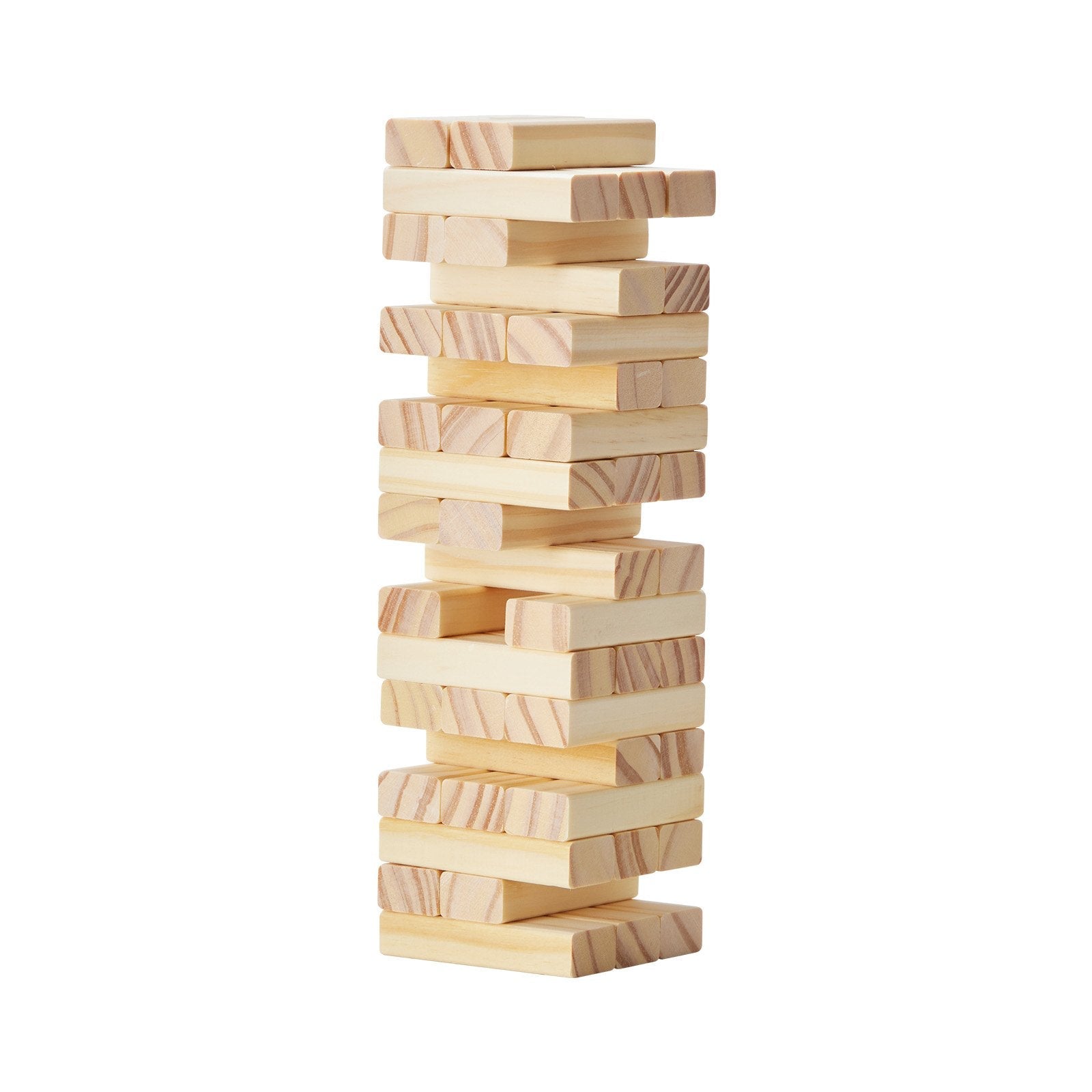 VEVOR Tumbling Timber Toy 54 Blocks Tumble Tower Blocks Game Pine Wood Crate