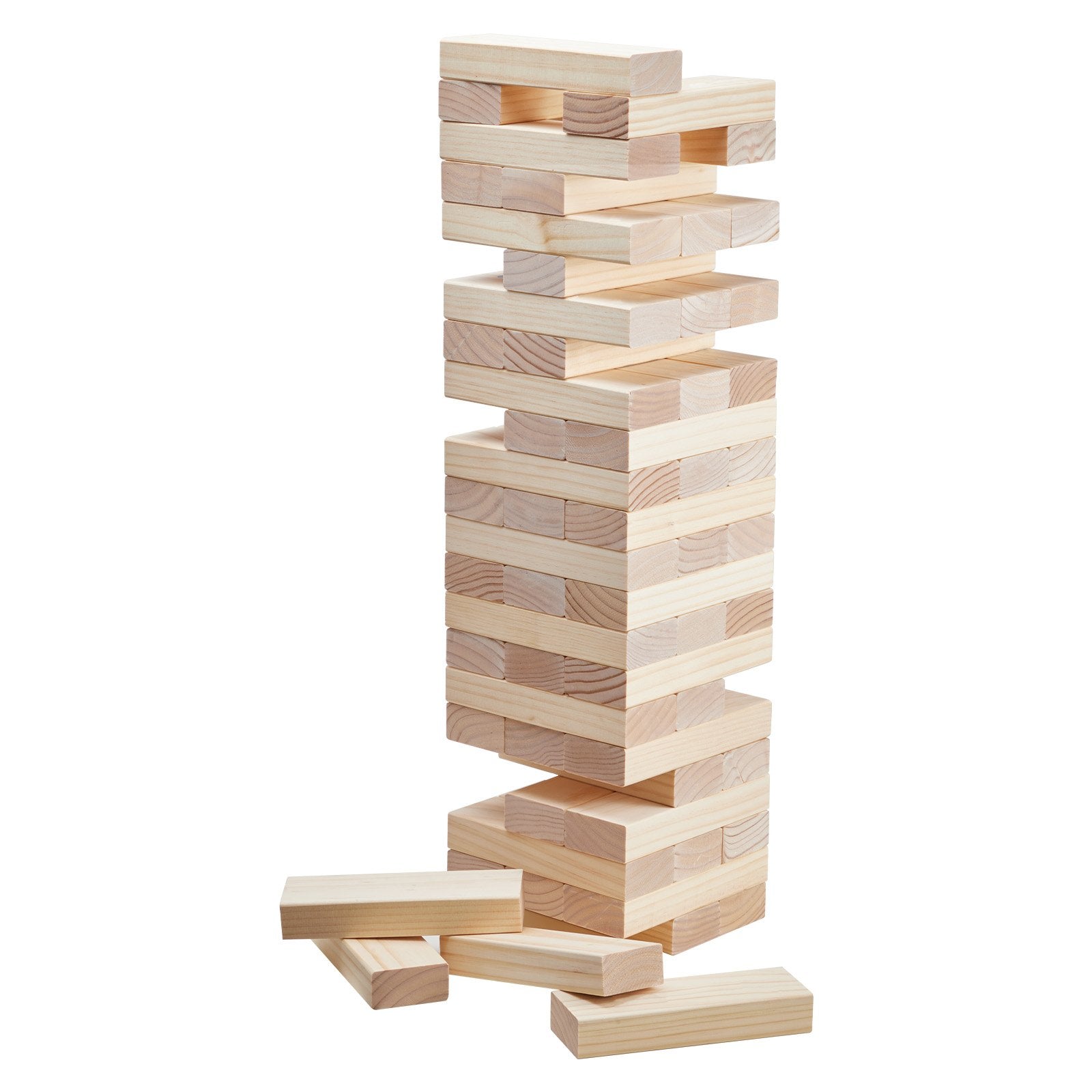 VEVOR Tumbling Timber Toy 54 Blocks Large Tumble Tower Blocks Game Pine Wood Bag