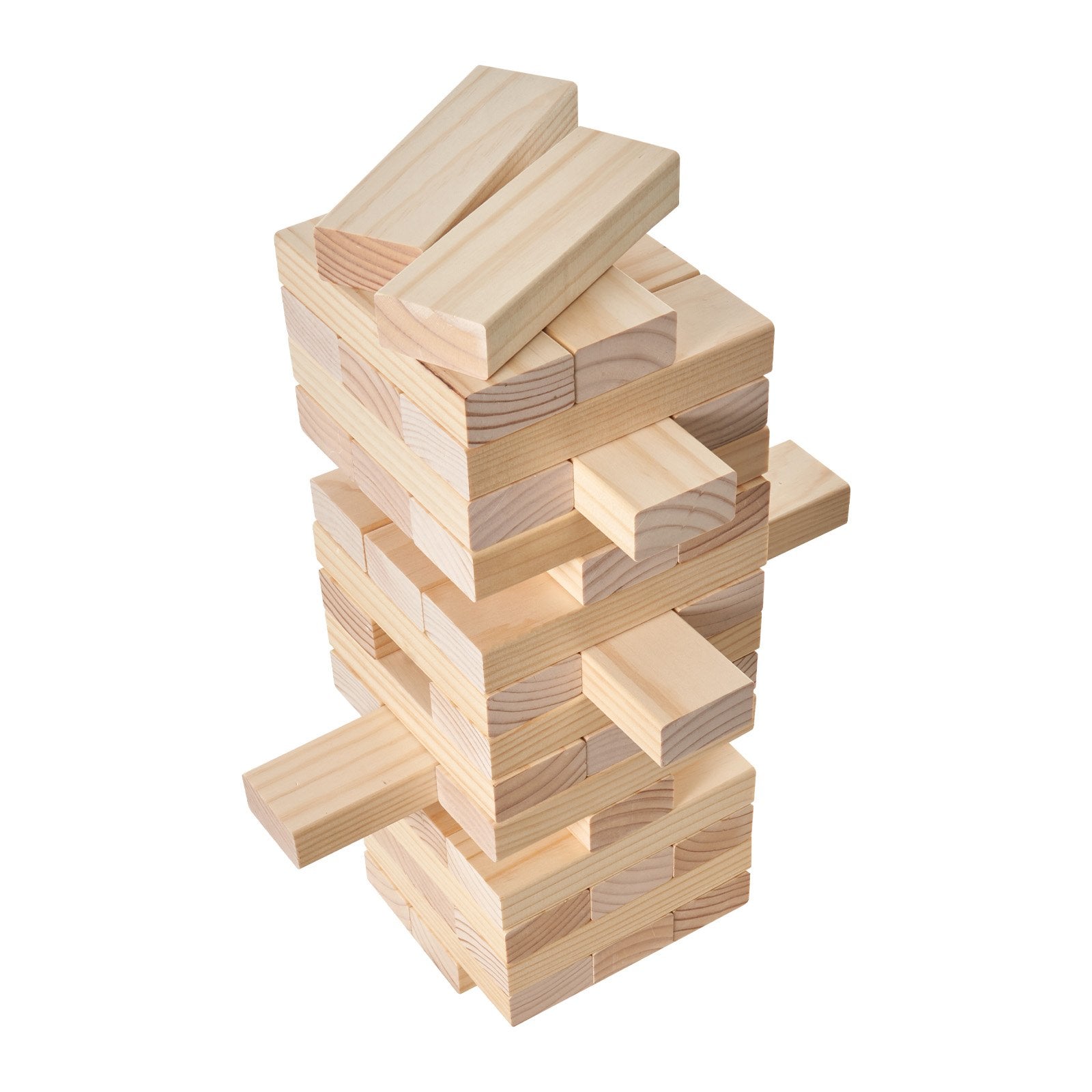 VEVOR Tumbling Timber Toy 54 Blocks Large Tumble Tower Blocks Game Pine Wood Bag