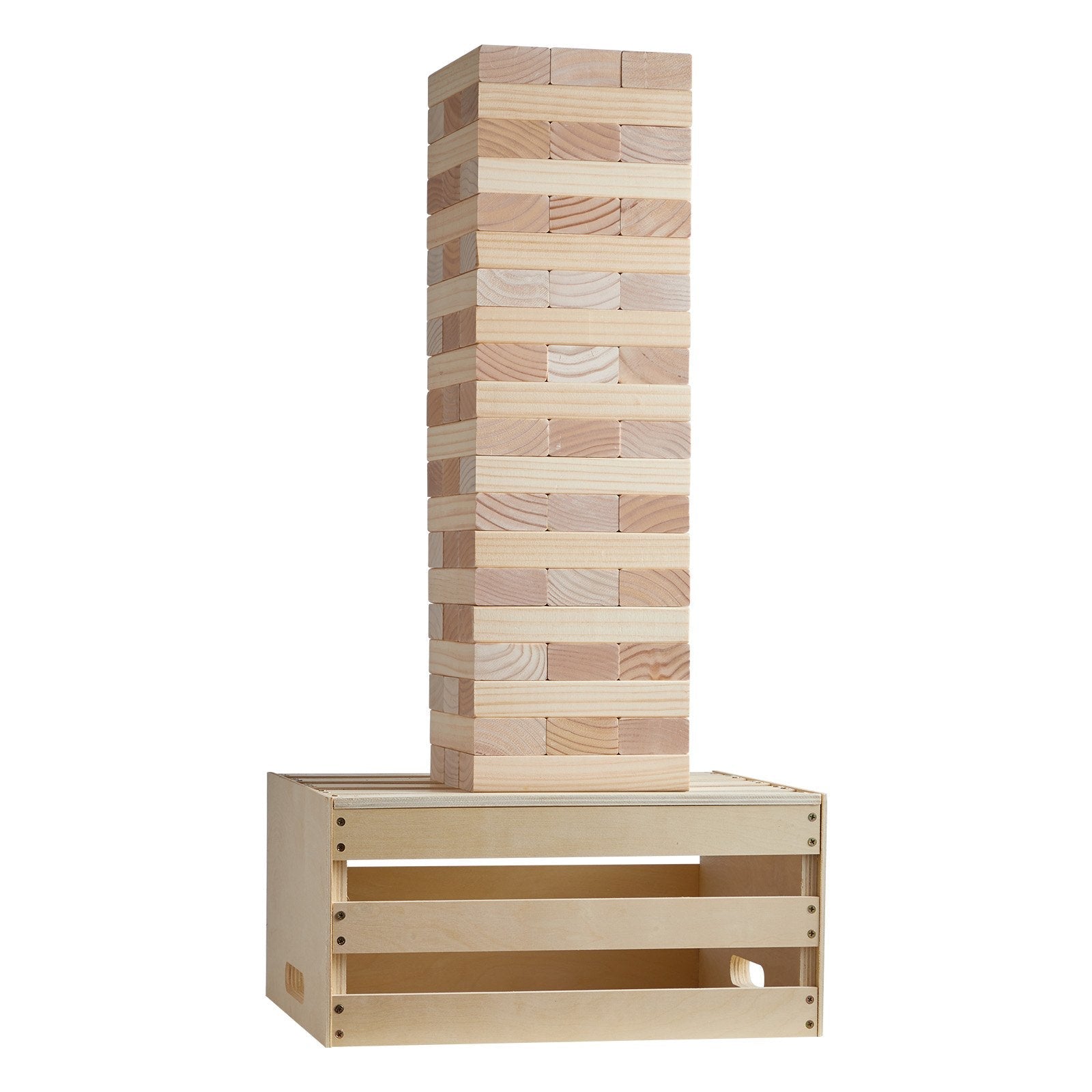 VEVOR Tumbling Timber Toy 54 Blocks Large Tumble Tower Blocks Game Pine Wood Bag