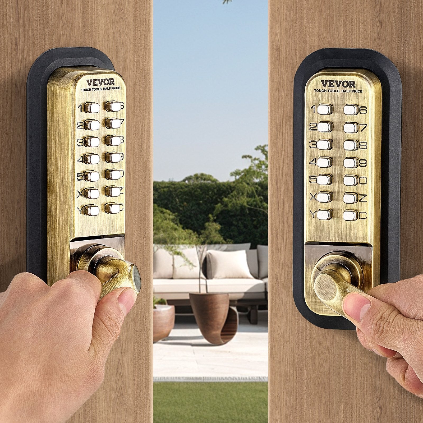 VEVOR 14Mil Plastic Sheeting Roll 10 x 100 FT Heavy Duty Film Black & White