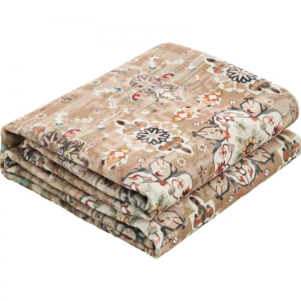 VEVOR Large Area Rug 9 x 12 ft Anti-Skid Indoor Floor Mat Vintage Brown Green
