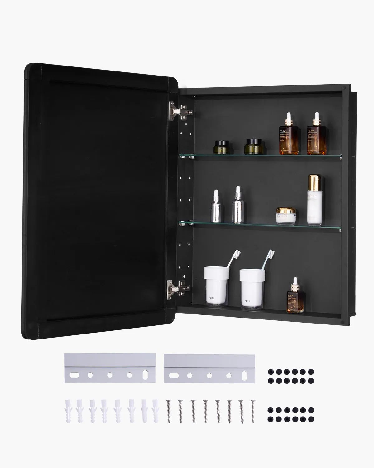 VEVOR Medicine Cabinet 24" x 30" Mirror Medicine Cabinet Adjustable Shelves