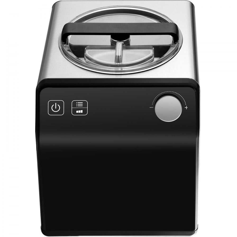 VEVOR Upright Automatic Ice Cream Maker with Built-in Compressor, 2 Quart No Pre-freezing Fruit Yogurt Machine, Stainless Steel Electric Sorbet Maker, 4 Modes Gelato Maker with Digital Display & Timer