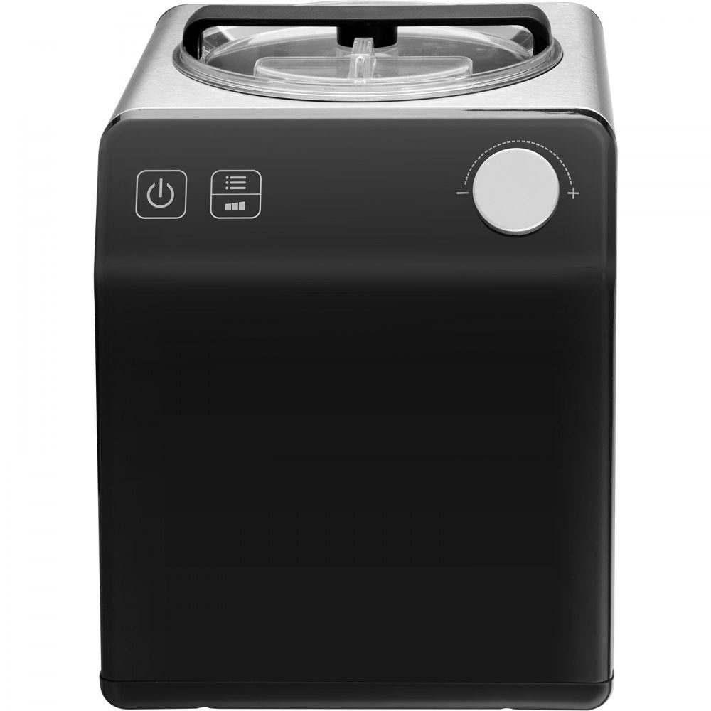 VEVOR Upright Automatic Ice Cream Maker with Built-in Compressor, 2 Quart No Pre-freezing Fruit Yogurt Machine, Stainless Steel Electric Sorbet Maker, 4 Modes Gelato Maker with Digital Display & Timer