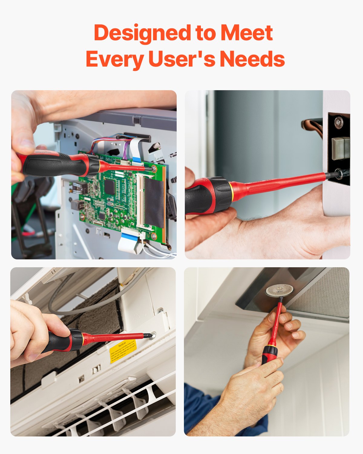 VEVOR Insulated Screwdriver Set 13-Piece Insulated Tool Set for Electricians