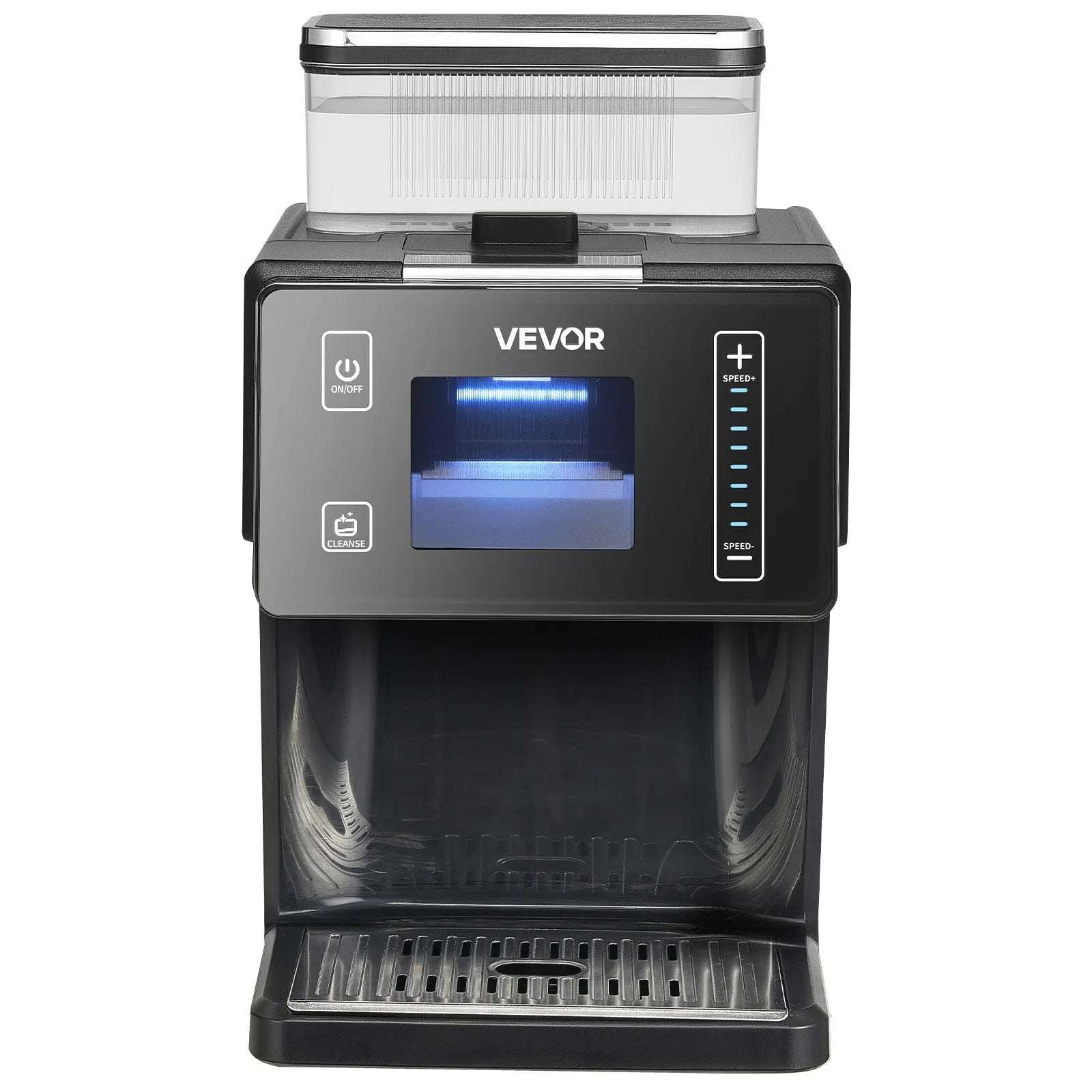 VEVOR Snowflake Ice Machine, 44LBS/24H Snowflake Ice Maker, Ice-Shaver Machine with Stainless Steel Blade, Electric Snow Cone Maker with 0.2 Gal Tank, 60S Fast Pre-Cooling, for Home & Small Gatherings