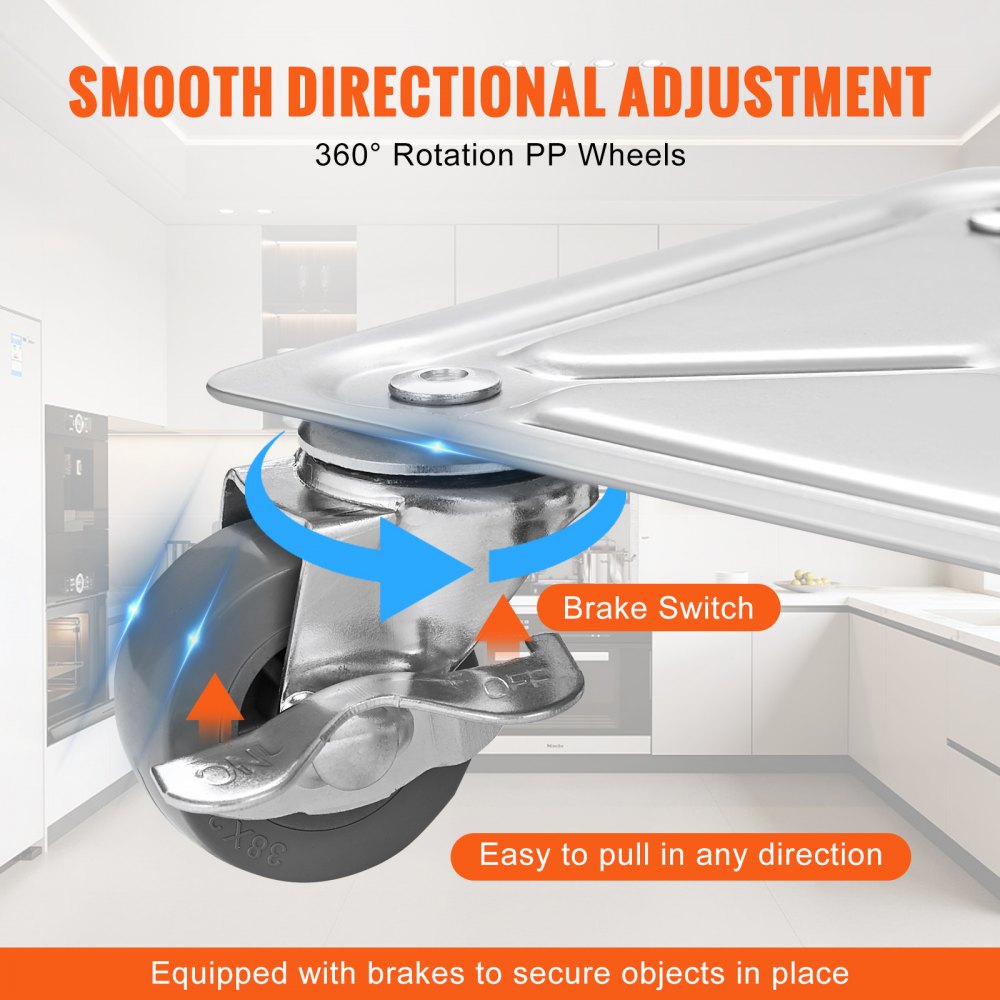 VEVOR Furniture Dolly, Furniture Moving Dollies with 360° PP Swivel Wheels & Carbon Steel Panel, 500 Lbs Capacity Furniture Lift Mover Tool Set for Moving Heavy Furniture Refrigerator Sofa