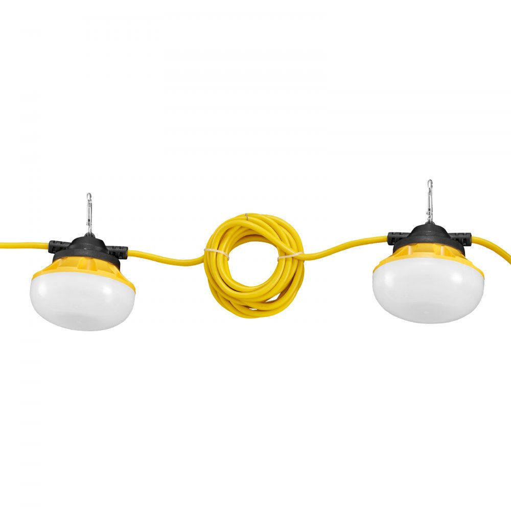 VEVOR 50FT Construction String Work Lights 50W 5000LM Connectable Waterproof