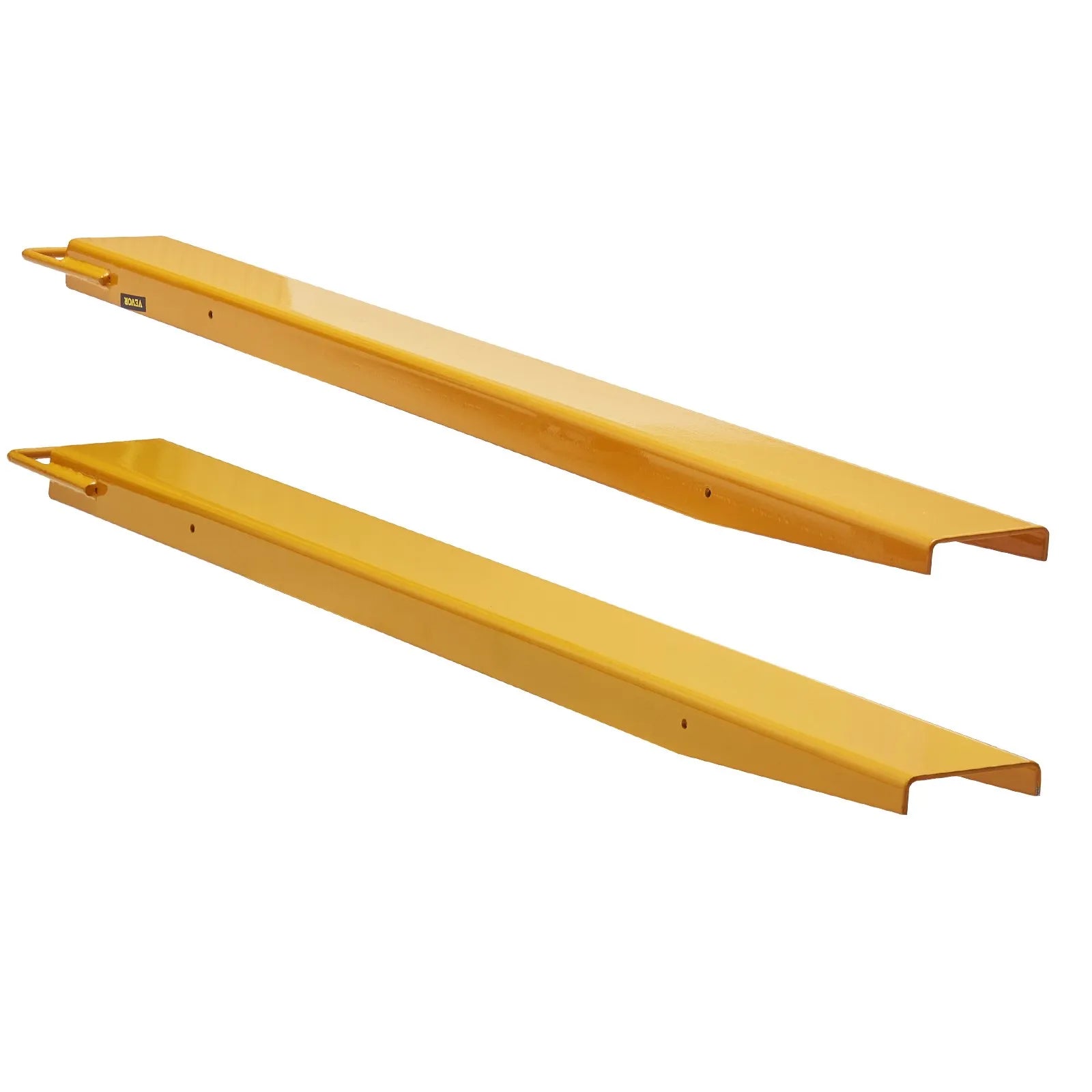 VEVOR Pallet Fork Extensions, 60" Length 4.5" Width, Heavy Duty Carbon Steel Fork Extensions for Forklifts, 1 Pair Forklift Extensions, Industrial Forklift Fork Attachments for Forklift Truck, Yellow