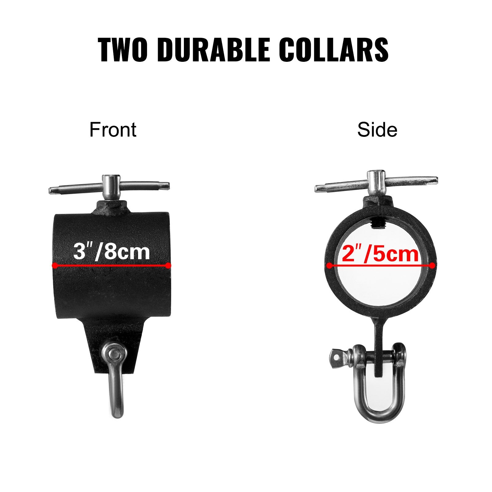 VEVOR Weight Lifting Chains, 1 Pair 26LBS/12KG Weight Lifting Chains,Bench Press Chains with Collars, 5.2FT Olympic Barbell Chains Weight Chains for Power Lifting, Silver