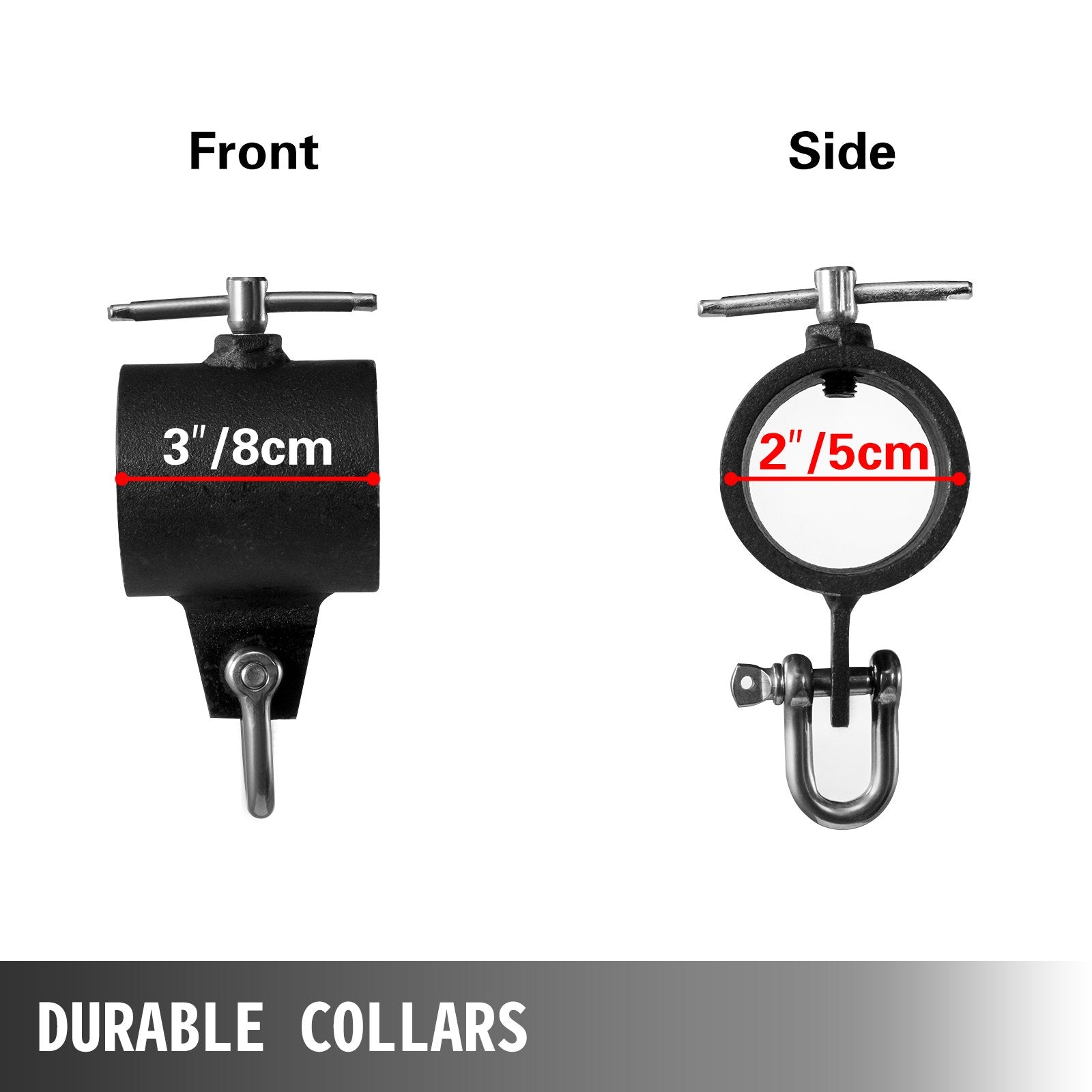 VEVOR Weight Lifting Chains, 1 Pair 35LBS/16kg Weight lifting Chains, Bench Press Chains with Collars, 5.2ft Olympic Barbell Chains Weight Chains for Power Lifting, Silver