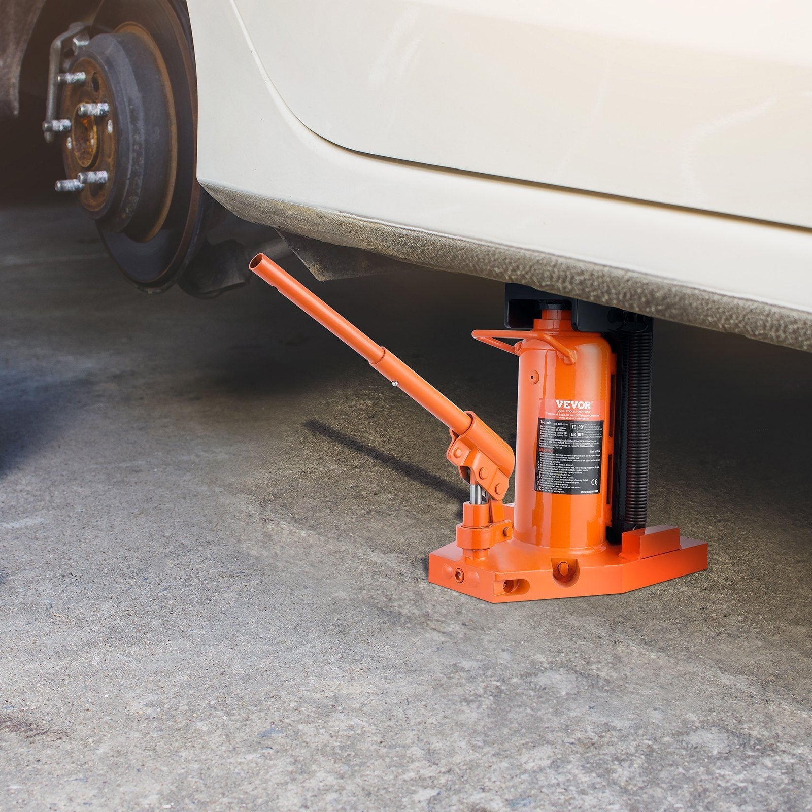 VEVOR Hydraulic Toe Jack, 5 Ton On Toe Toe Jack Lift, 10 Ton On Top Lift Capacity Machine Jack, 0.8-6.8 in Toe Height, 11.3-17.3 in Top Height, Air Hydraulic Claw Jack for Machinery, Industry