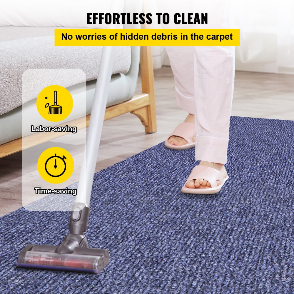 VEVOR Deep Blue Marine Carpet 6 ft x 49.2 ft Marine Carpeting Marine Grade Carpet for Boats with Waterproof Back Outdoor Rug for Patio Porch Deck Garage Outdoor Area Rug Runner Non-Slide Porch Rug