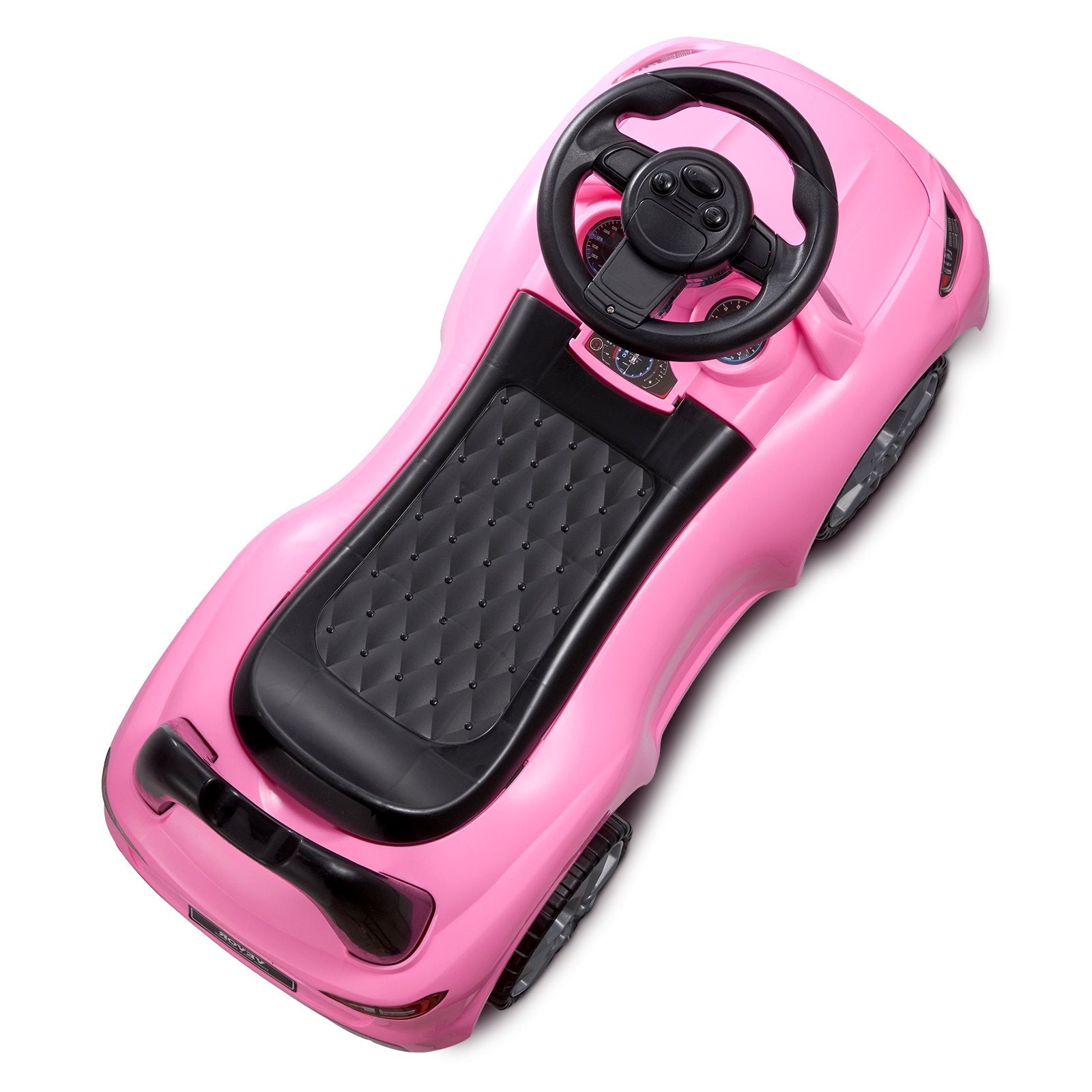 VEVOR Ride On Push Car for Toddlers, Ages 1-3, Ride Racer, Sit to Stand Toddler Ride On Toy, Classic Kids Ride On Car with Music Steering Wheel & Under Seat Storage, Ride On Toy for Boys Girls, Pink