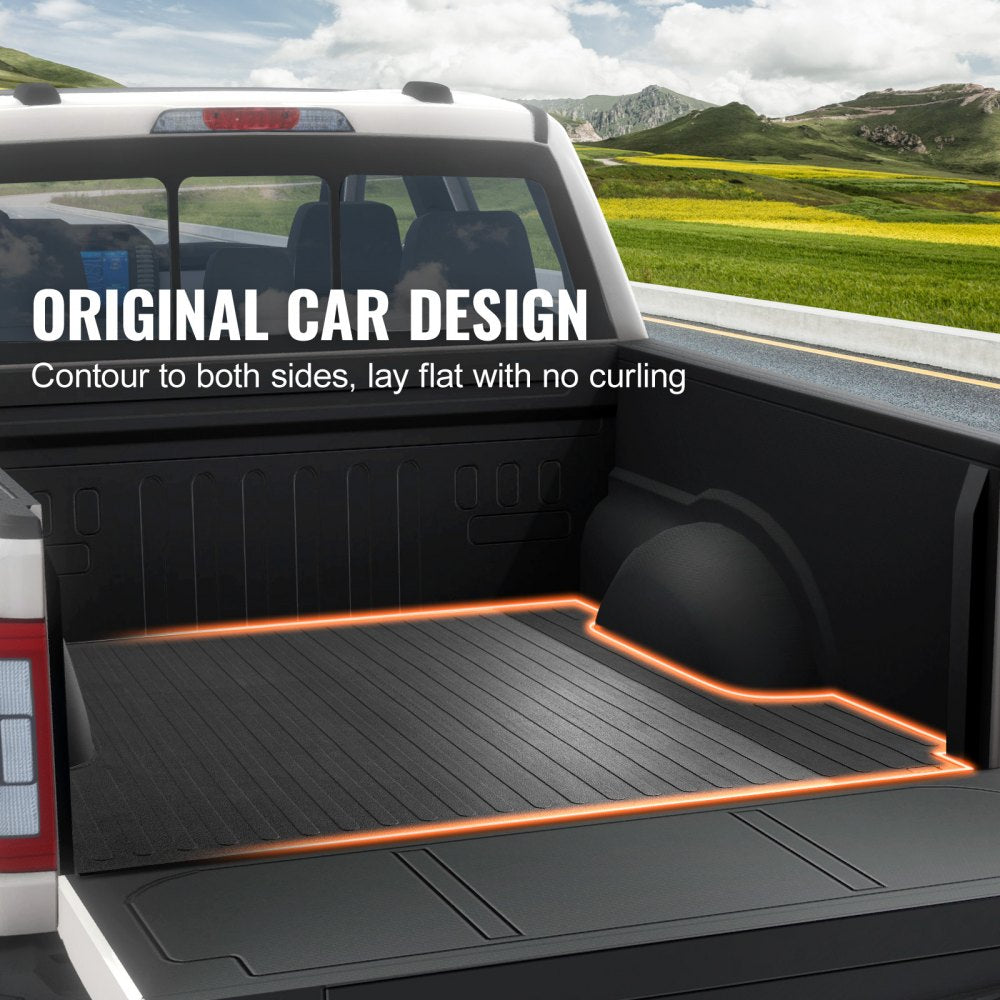 VEVOR Truck Bed Mat, Fits for 2015-2020 Ford F150 5.5 FT Short Bed, 66.5" x 64" Rubber Truck Bed Liner, 1/4" Thick Bed Mat Car Accessories for All-Weather Protection, Prevent Slipping or Damage