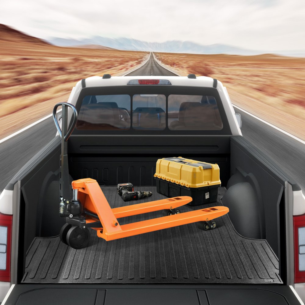 VEVOR Truck Bed Mat, Fits for 2015-2020 Ford F150 5.5 FT Short Bed, 66.5" x 64" Rubber Truck Bed Liner, 1/4" Thick Bed Mat Car Accessories for All-Weather Protection, Prevent Slipping or Damage