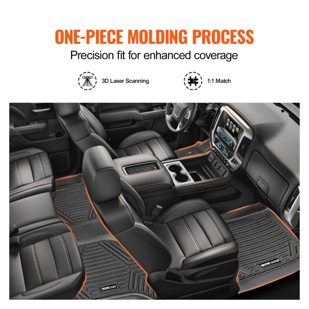 VEVOR Automotive Floor Mats Fits for Chevrolet Silverado/GMC Sierra 1500 3 pcs