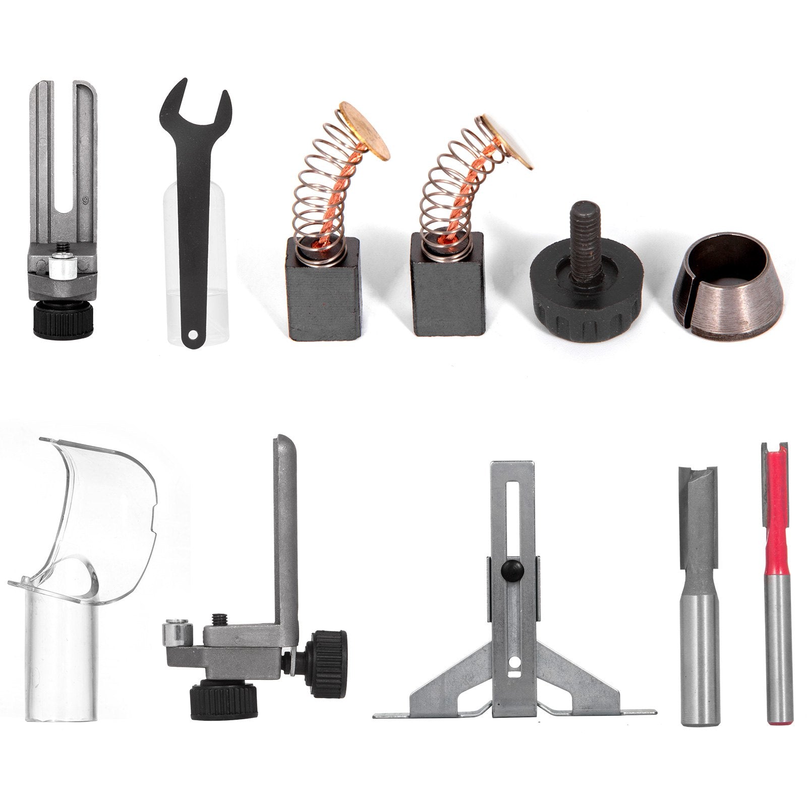 VEVOR 6.5Amp 1-1/4 HP Wood Router Tool Kit Max Torque 30,000RPM Variable Speed Compact Router Kit With Fixed Base, Plunge Base, Tilt Base and Offset Base (kit w/4 bases)