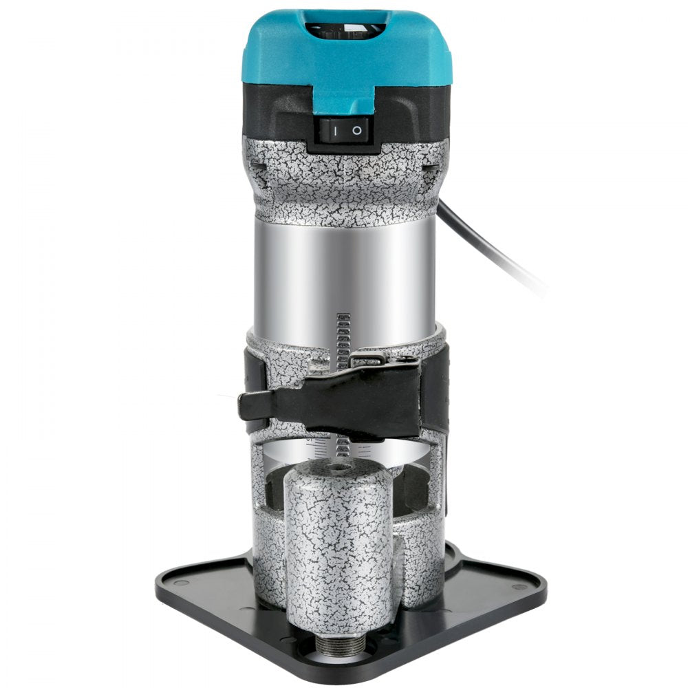 Compact Router 800W Variable Speed w/ Collets 1/4" 1 x Plunge & Offset Base