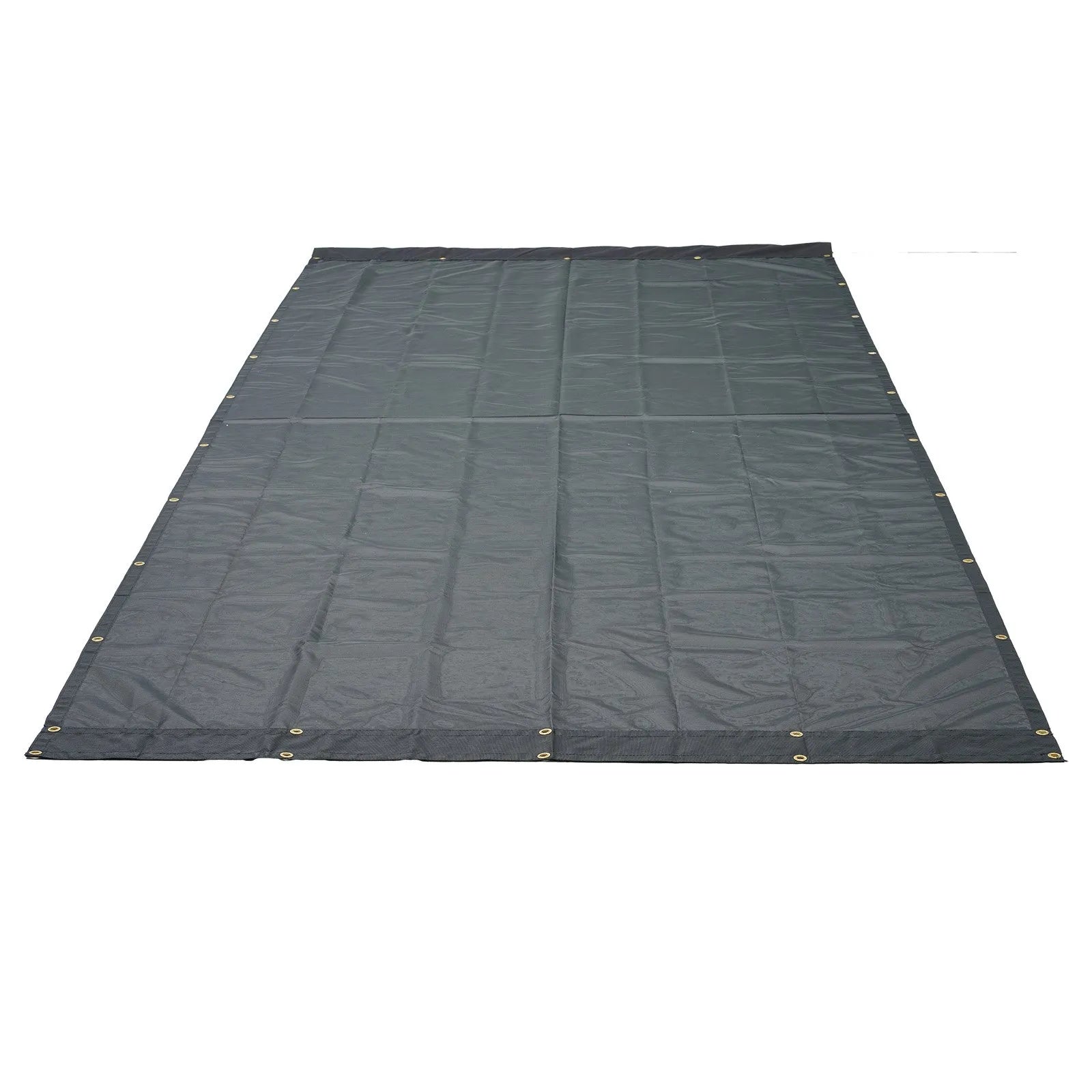 VEVOR Dump Truck Mesh Tarp, 7 x 18 ft, PVC Coated Black Heavy Duty Cover with 5.5" 18oz Double Pocket, Brass Grommets, Reinforced Double Needle Stitch Webbing Fits Manual or Electric Dump Truck System