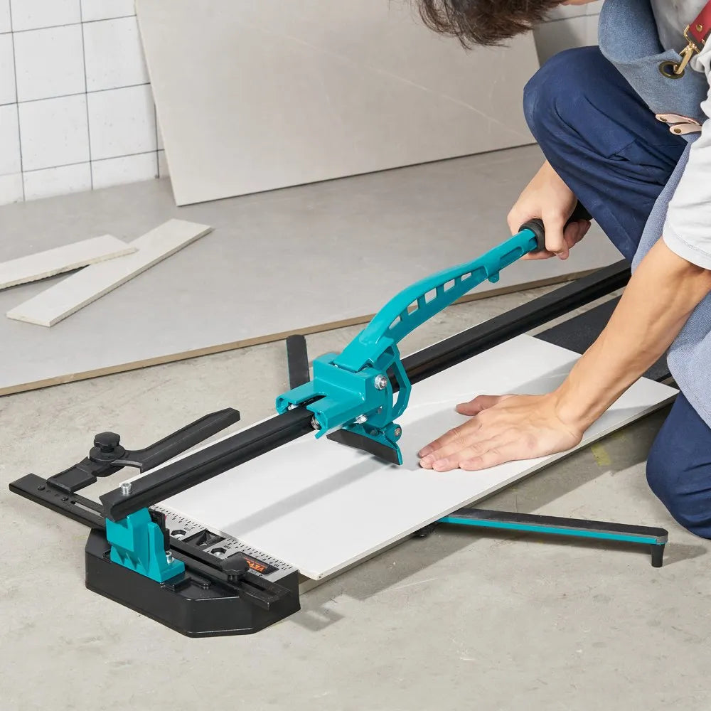 VEVOR Manual Tile Cutter, 32 inch, Porcelain Ceramic Tile Cutter with Tungsten Carbide Cutting Wheel, Infrared Positioning, Anti-Skid Feet, Durable Rails for professional installers or beginners
