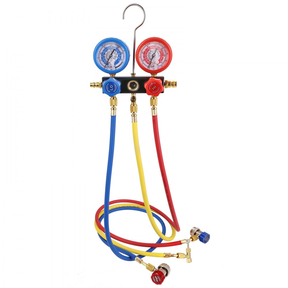 VEVOR 1/5 HP Single Stage Vacuum Pump, 3.5 CFM, 120V AC Air Conditioning Conditioner Vacuum Pump, 1/4" SAE Male 1/2" ACME Male Inlet, for HVAC Repair, Refrigeration Maintenance, Resin Degassing