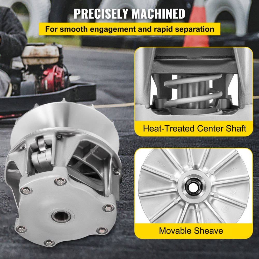 VEVOR Driven Clutch Aluminum Alloy Primary Drive Clutch Compatible With 2014-2021 Polaris RZR 1000, OEM Replacement with Heat Treated Center Shaft