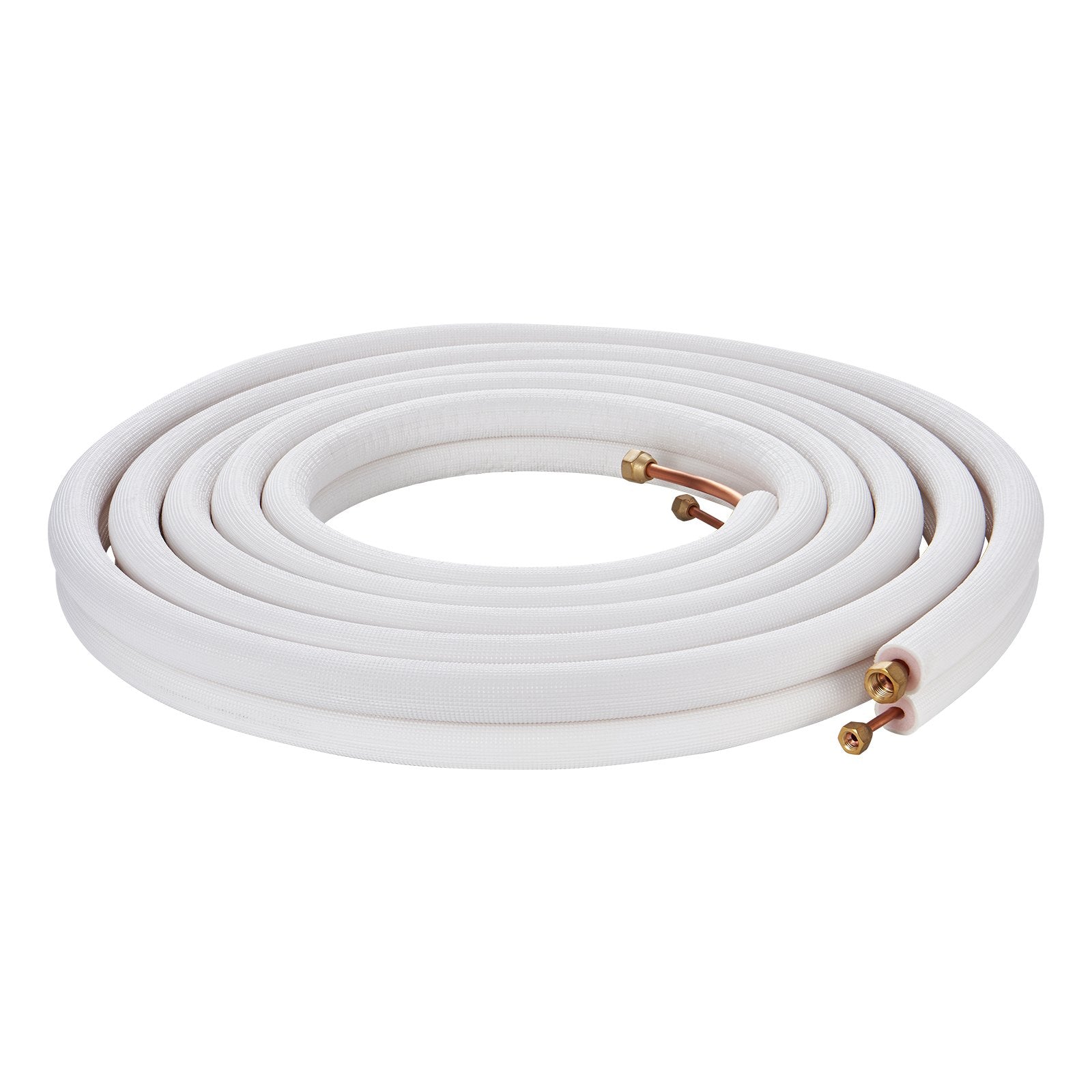 VEVOR 25FT Mini Split Line Set, 1/4" & 3/8" O.D Copper Pipes Tubing and Triple-Layer Insulation, for Air Conditioning or Heating Pump Equipment & HVAC with Rich Accessories (27ft Connection Cable)