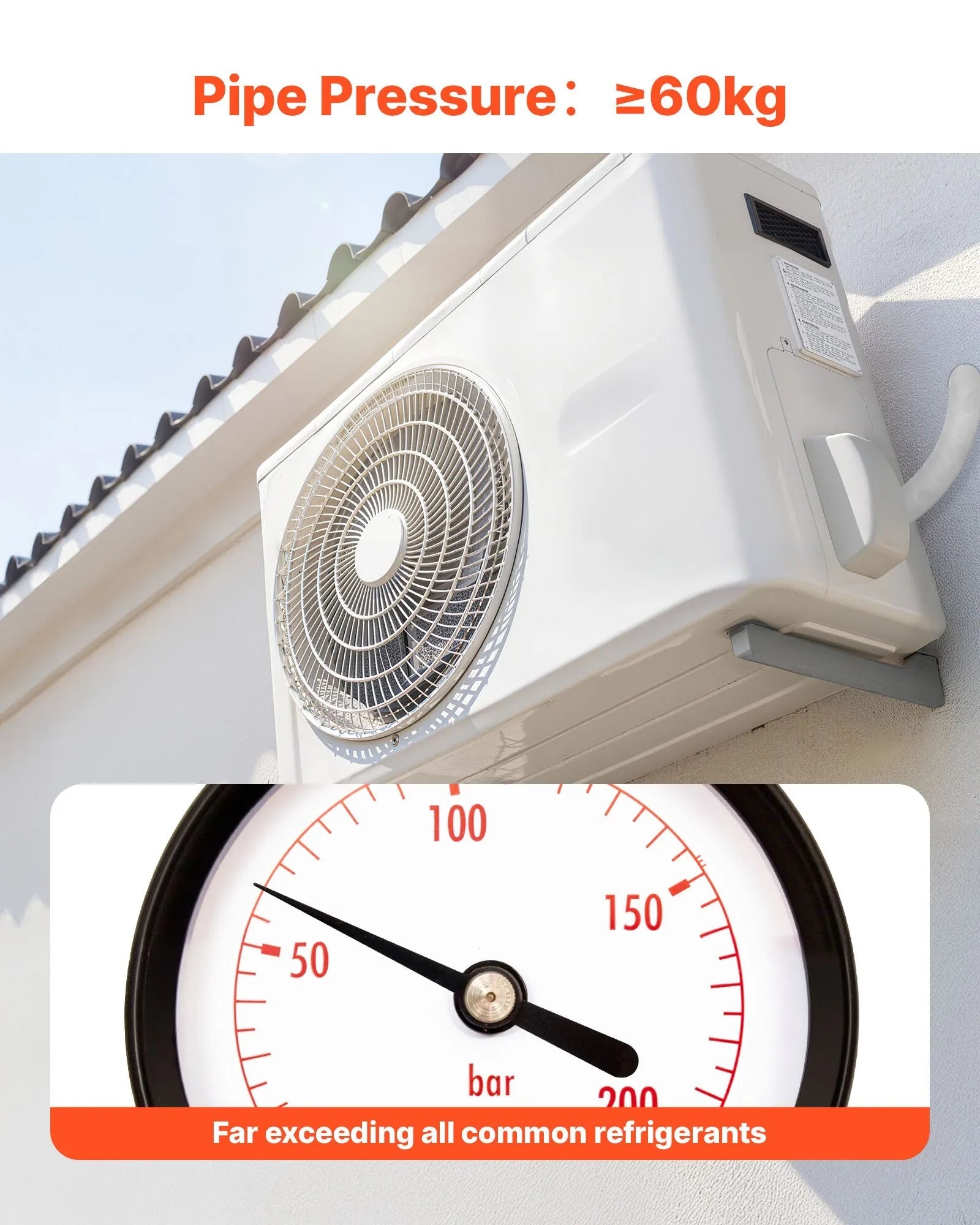 VEVOR 100ft Mini Split Line Set, 1/4” & 1/2” OD AC Copper Tubing Pipe, 3/8 White PE Thickened Insulated Coil with Flared Nuts, Strapping Tapes, for Mini Split Air Conditioner HVAC or Heat Pump System