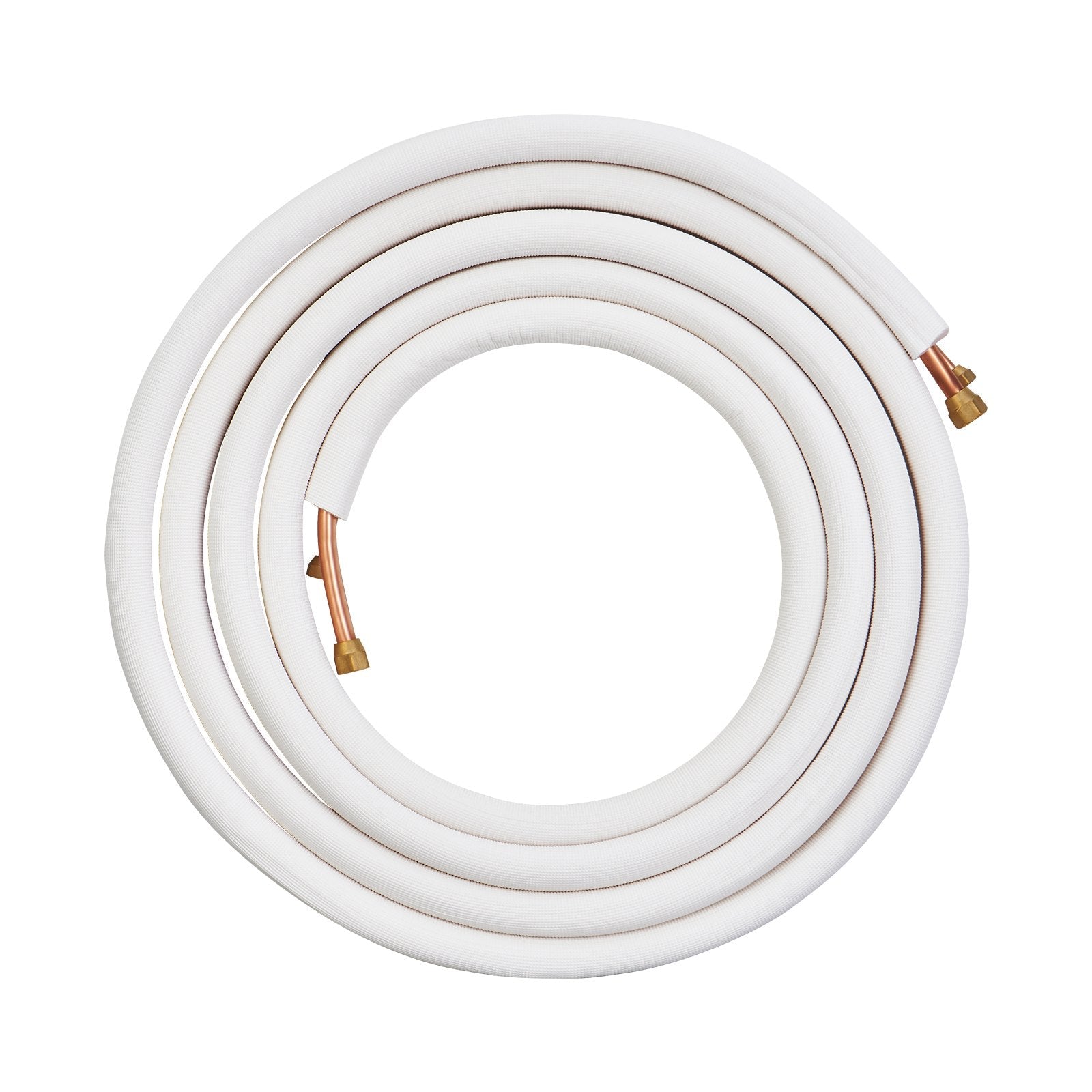 VEVOR 25FT Mini Split Line Set, 3/8" & 5/8" O.D Copper Pipes Tubing and Triple-Layer Insulation, for Mini Split Air Conditioning Refrigerant or Heating Pump Equipment & HVAC with Wrapping Strips.