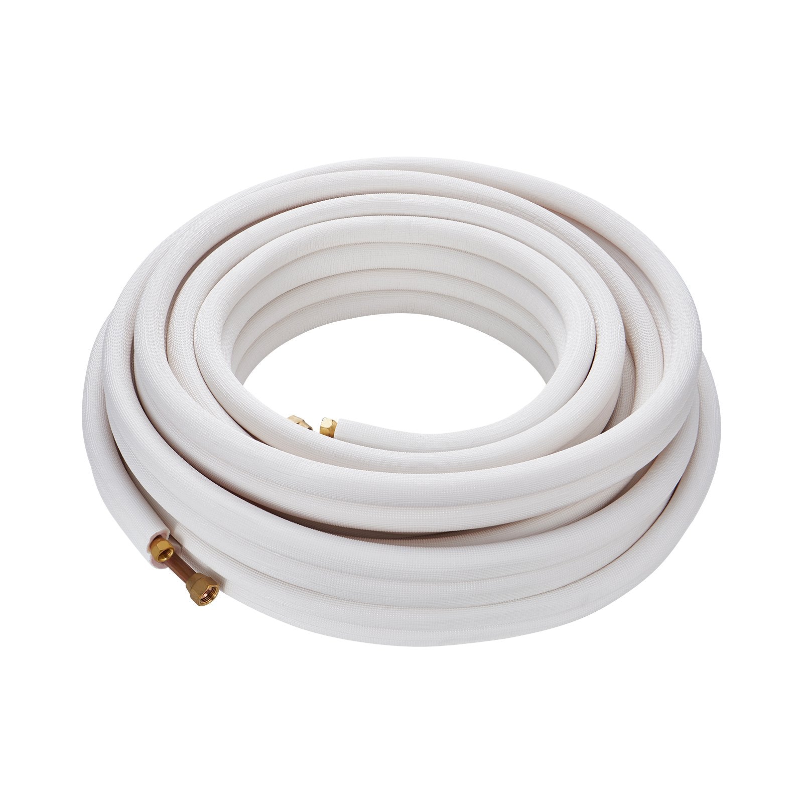 VEVOR 50FT Mini Split Line Set, 3/8" & 5/8" O.D Copper Pipes Tubing and Triple-Layer Insulation, for Mini Split Air Conditioning Refrigerant or Heating Pump Equipment & HVAC with Wrapping Strips.
