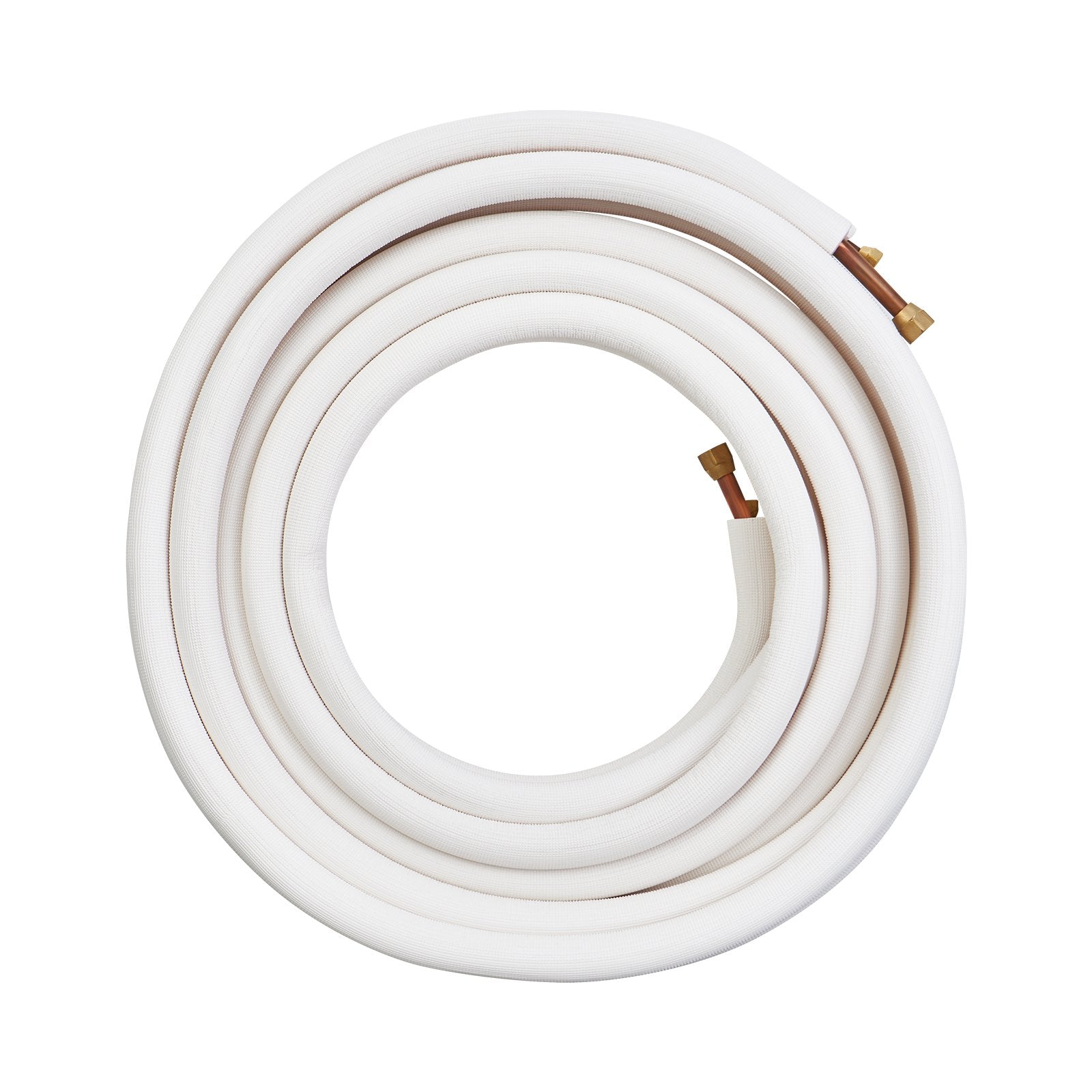 VEVOR 50FT Mini Split Line Set, 3/8" & 5/8" O.D Copper Pipes Tubing and Triple-Layer Insulation, for Mini Split Air Conditioning Refrigerant or Heating Pump Equipment & HVAC with Wrapping Strips.