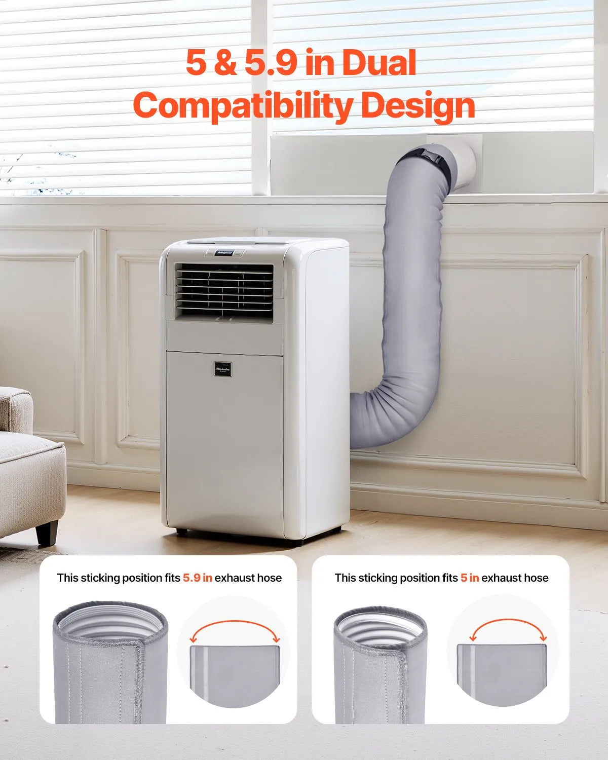VEVOR Air Conditioner Hose Cover Wrap Portable AC Insulated Exhaust Hose Sleeve