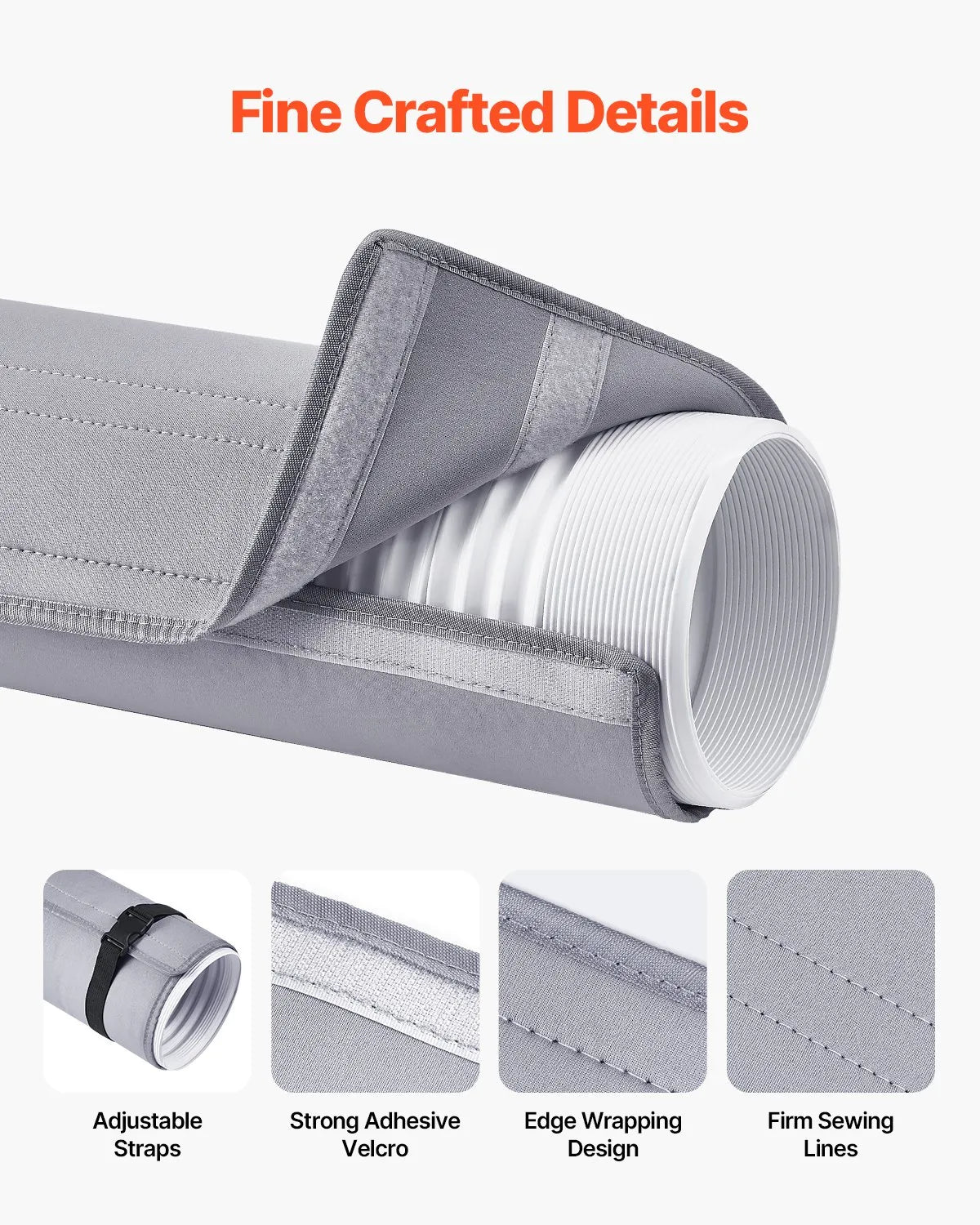 VEVOR Air Conditioner Hose Cover Wrap Portable AC Insulated Exhaust Hose Sleeve