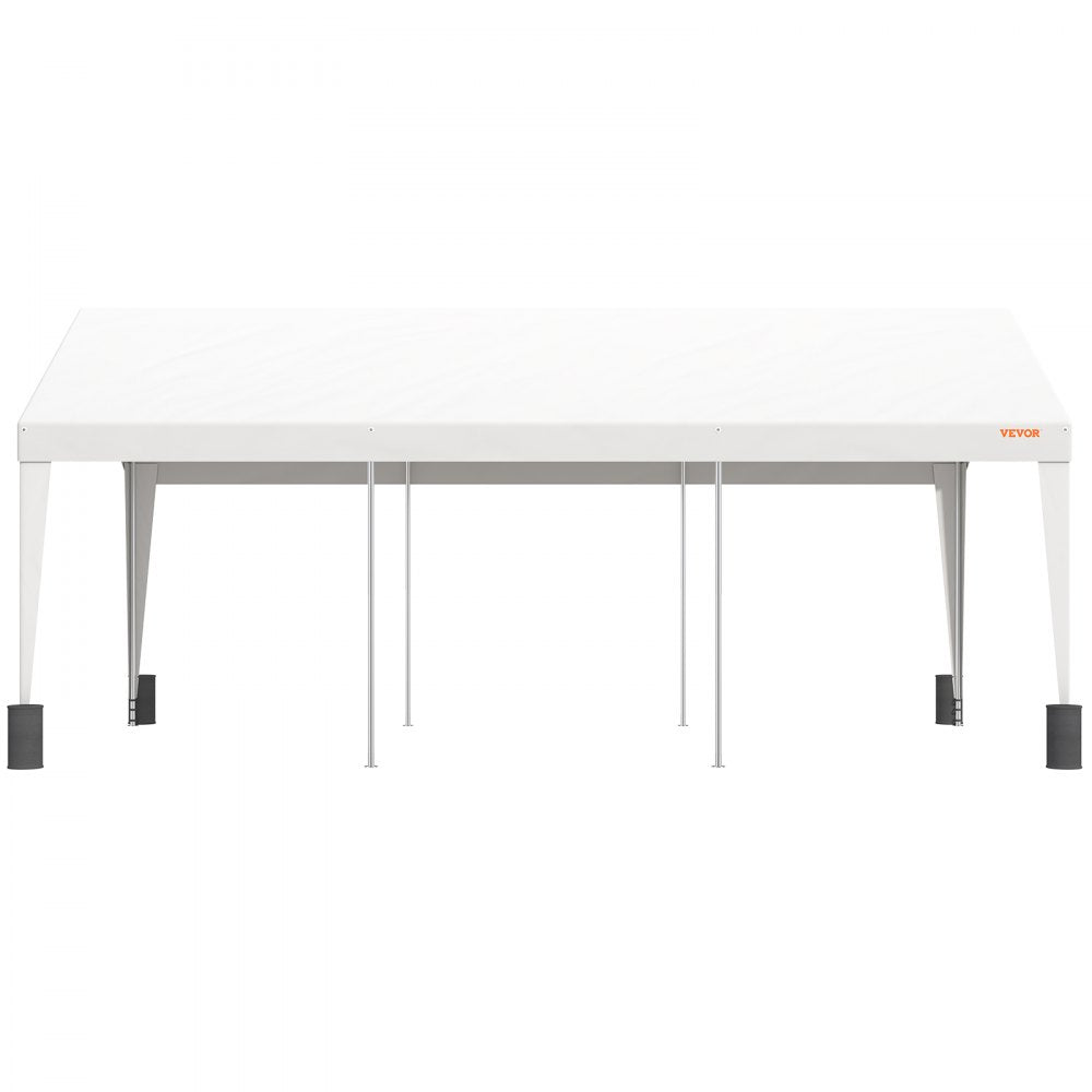 VEVOR Carport, Heavy Duty 10x20ft Car Canopy, Outdoor Garage Shelter with 8 Reinforced Poles and 4 Weighted Bags, UV Resistant Waterproof Portable Instant Car Garage Tent for Party Garden Boat, White