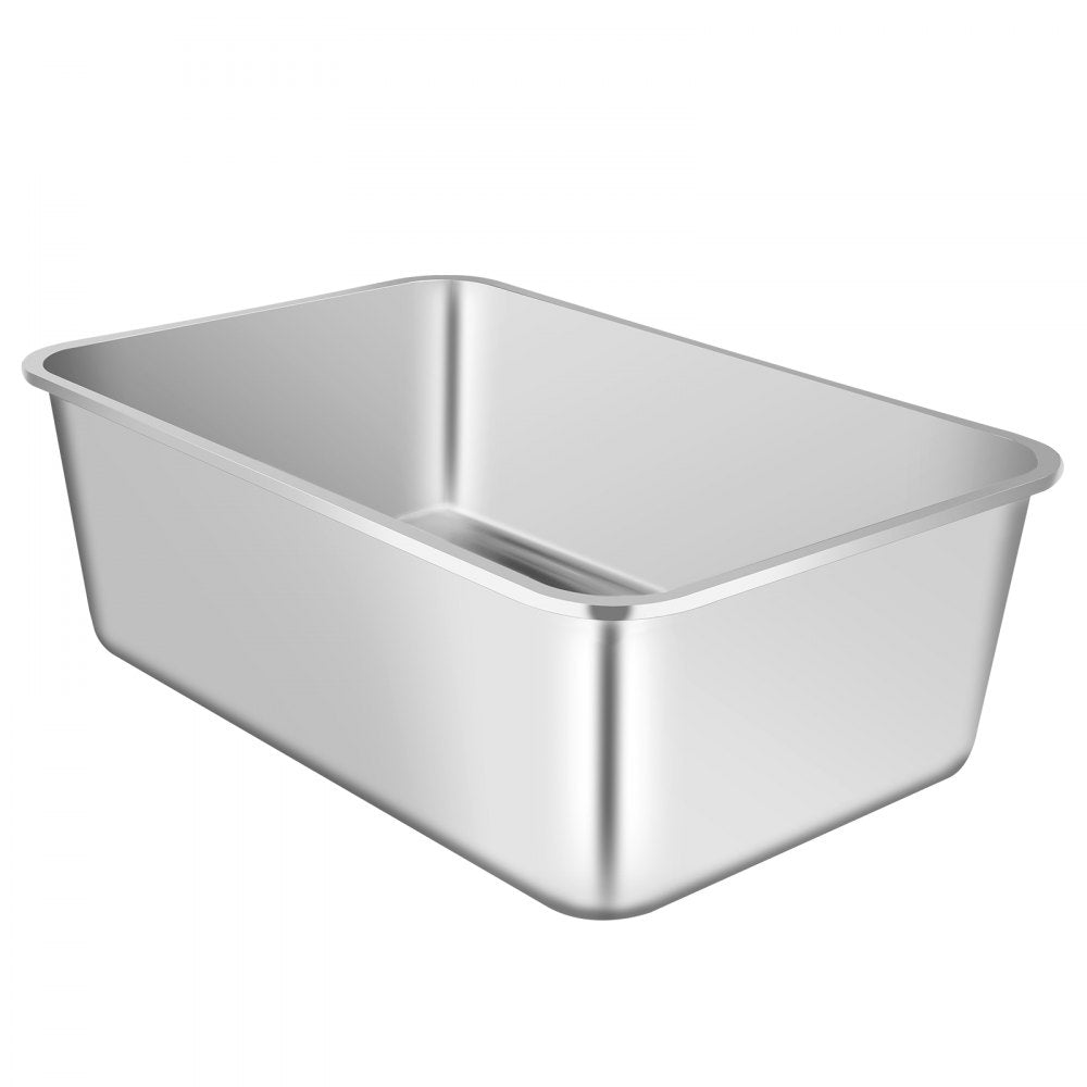 VEVOR 8 in Deep Cat Litter Box Odor-Free Litter Box with Filtering Foot Board