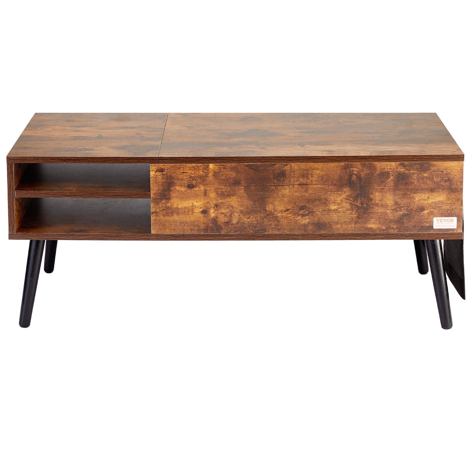 VEVOR Lift Top Coffee Table 39.4 in Rectangle Coffee Table for Living Room Brown
