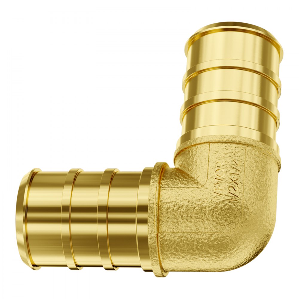 VEVOR Pipe Fittings 1/2" 50PCS Brass Clamp-style Elbows for Heating System