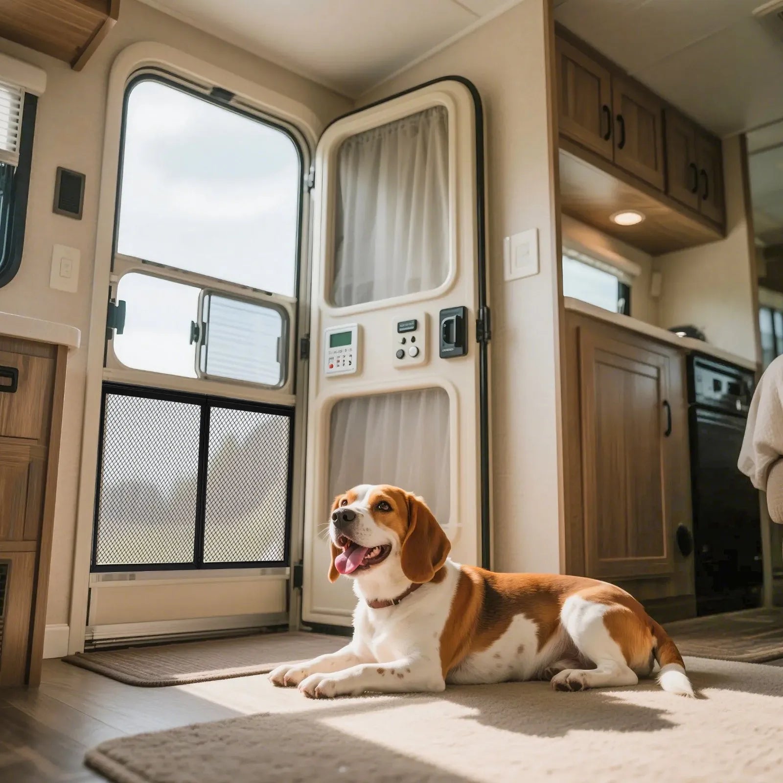 VEVOR RV Screen Door Protector 26.5 x 20 inch Door Grille Aluminum Alloy for Pet