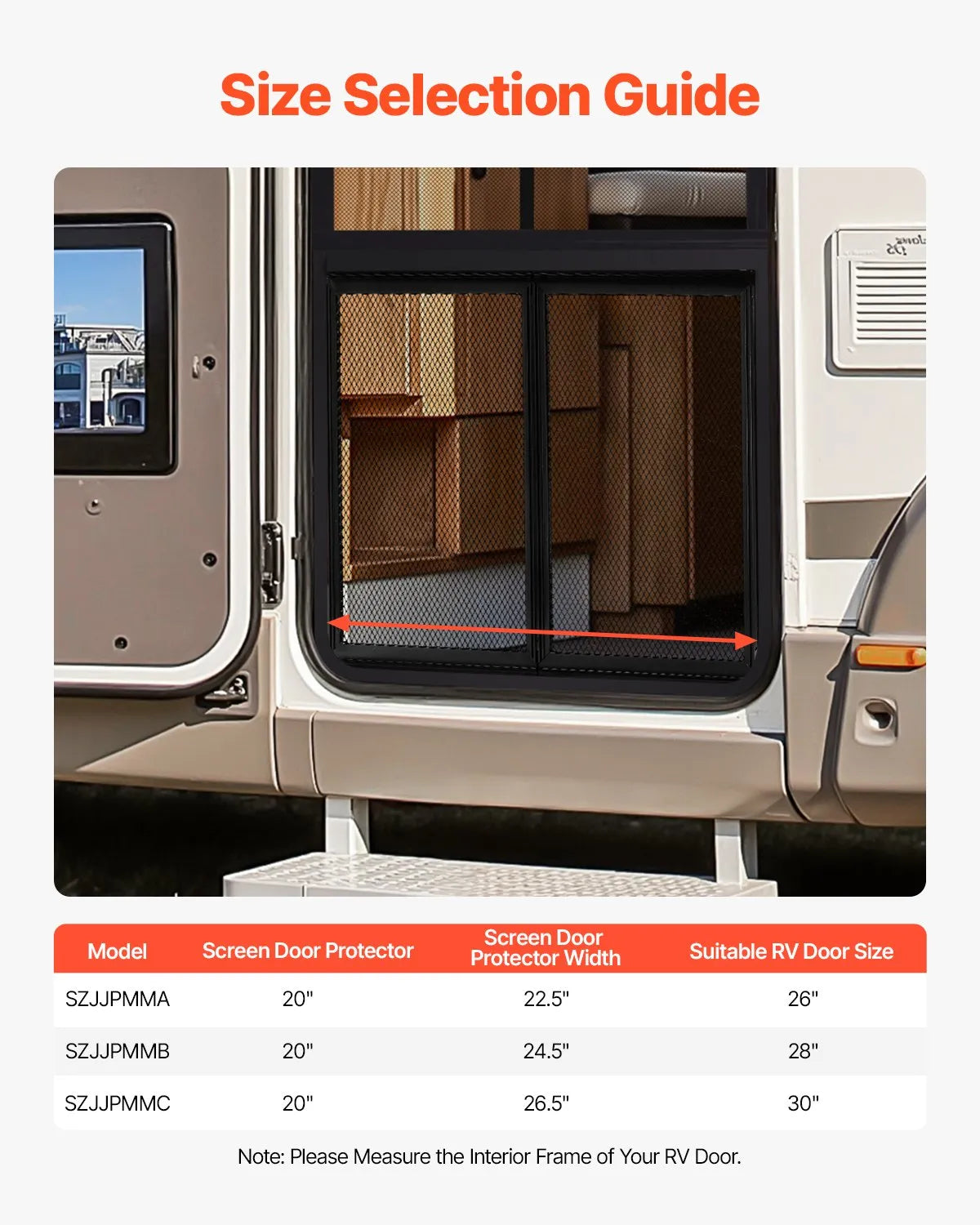 VEVOR RV Screen Door Protector 22.5 x 20 inch Door Grille Aluminum Alloy for Pet
