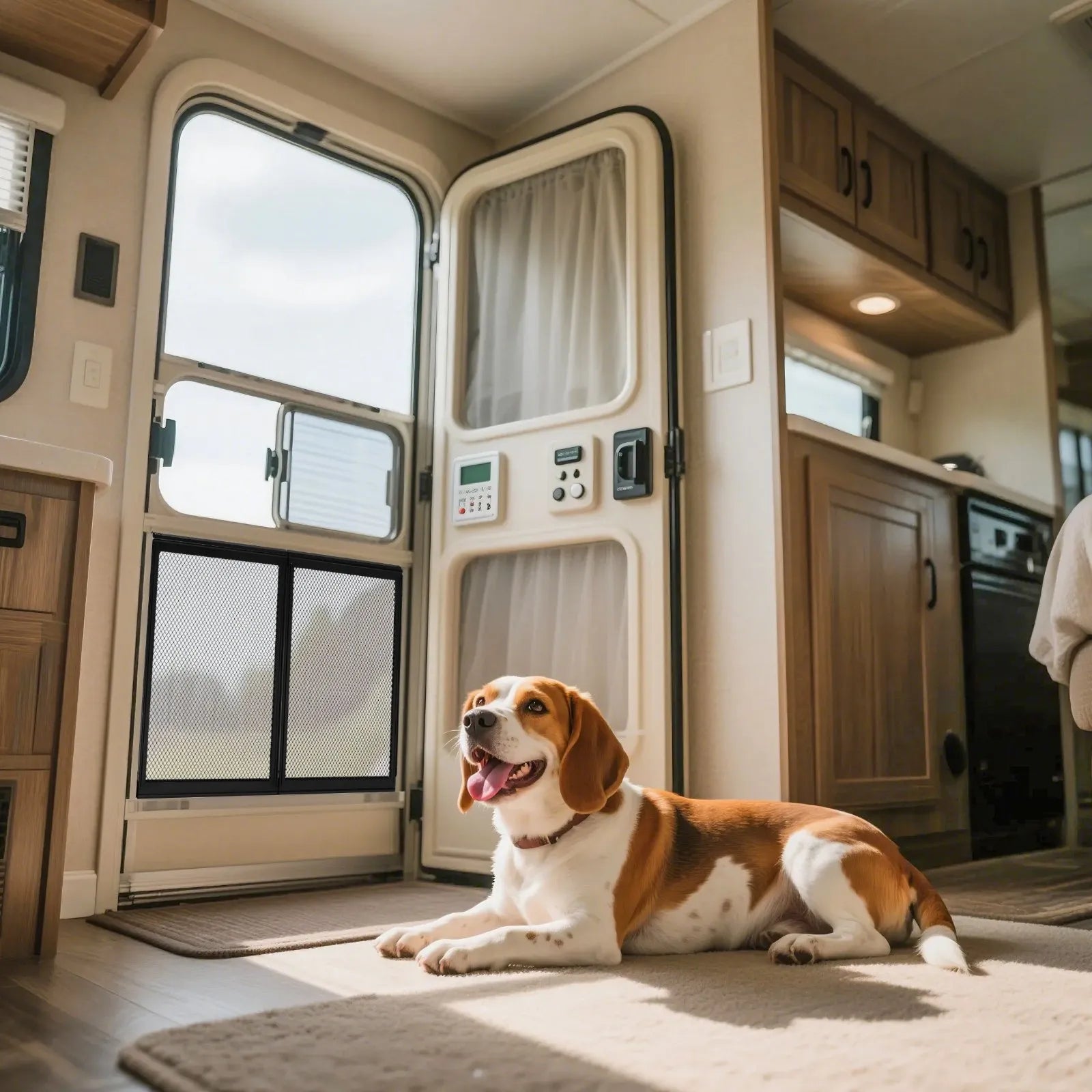 VEVOR RV Screen Door Protector 22.5 x 20 inch Door Grille Aluminum Alloy for Pet