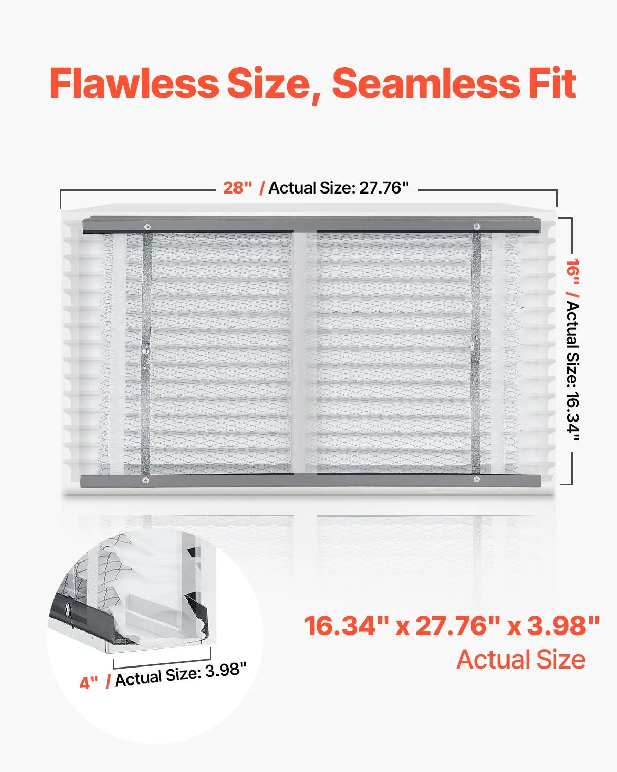 VEVOR Air Filters MERV 11 Electrostatic Pleated Furnace Filter 2-Pack 16x28x4