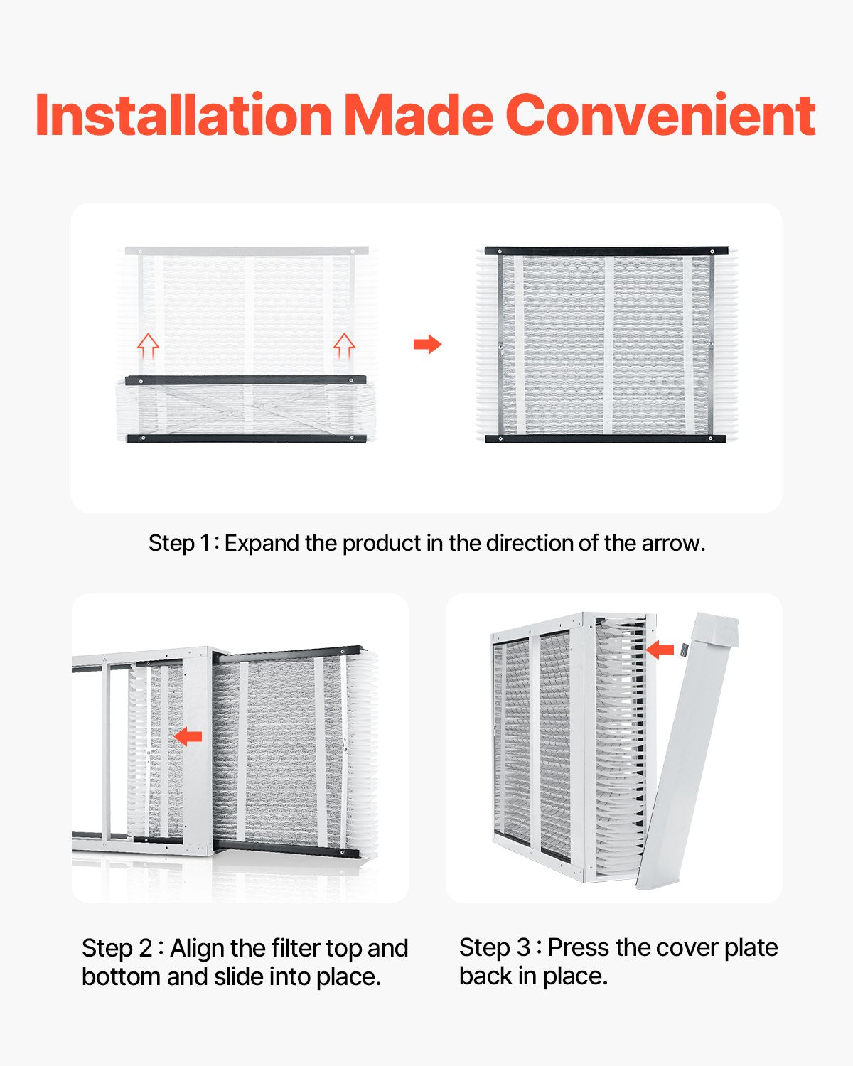 VEVOR Air Filters MERV 16 Electrostatic Pleated Furnace Filter 2-Pack 20x25x4