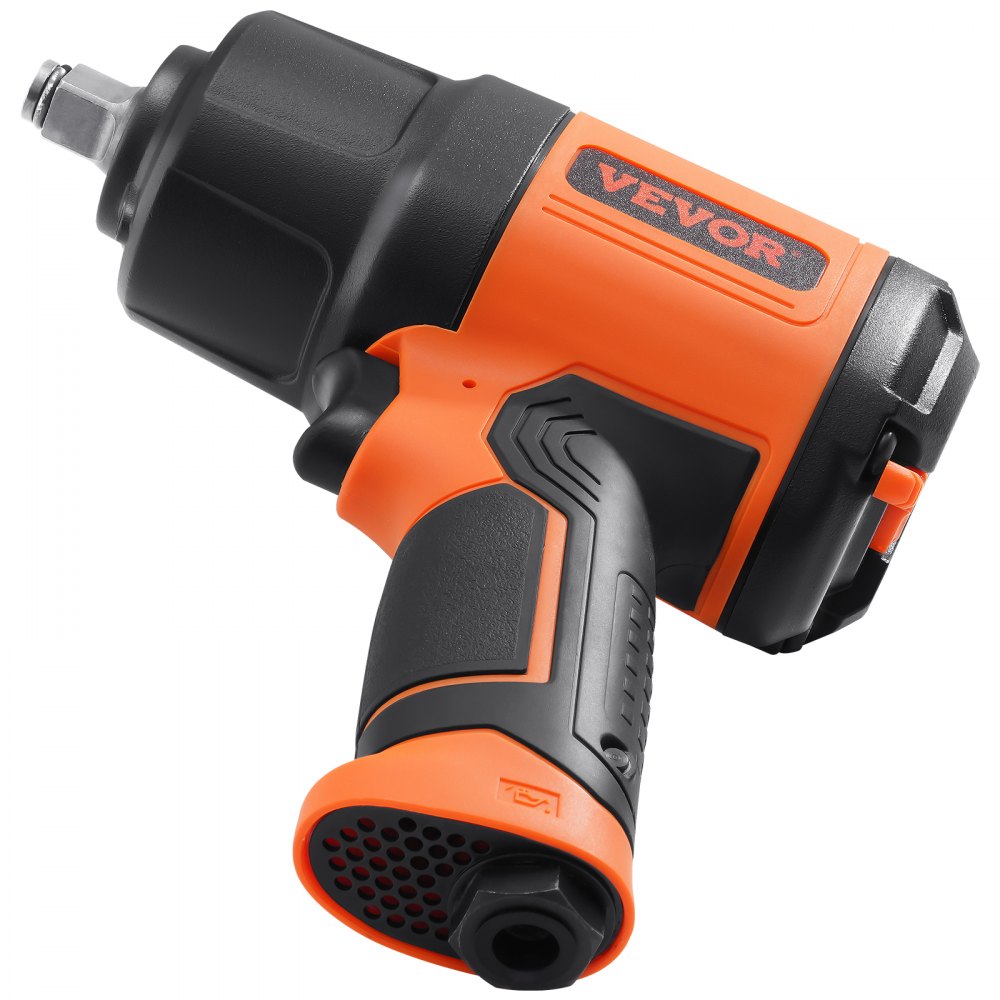 VEVOR 1/2-Inch Air Impact Wrench, High Torque Up to 1400 ft-lbs, Lightweight 4.6 lb Design Pneumatic Impact Gun with 11-PCS 1/2-Inch Drive CR-V Steel Impact Socket Set & Carrying Case