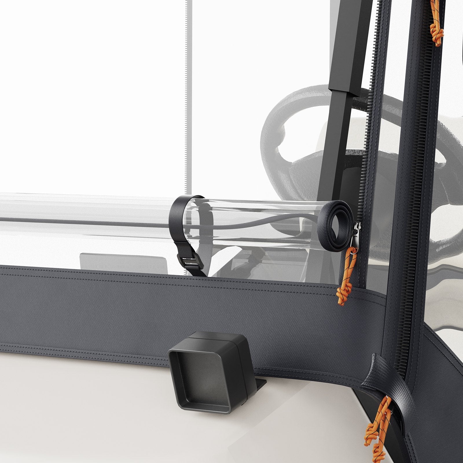 VEVOR Golf Cart Enclosure, 420D Polyester Driving Enclosure with 4-Sided Transparent Windows, 4 Passenger Club Car Covers Universal Fits for Most Brand Carts, Sunproof and Dustproof Outdoor Cart Cover