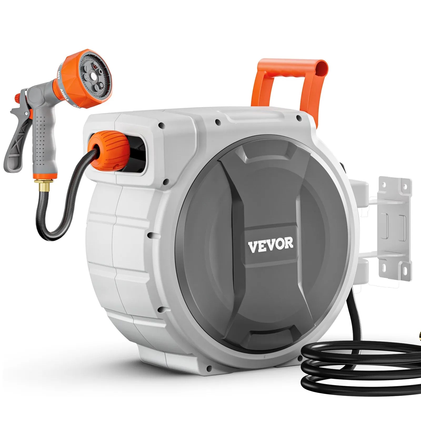 VEVOR Retractable Garden Hose Reel 5/8 in x 100 ft Wall Mounted Garden Hose Reel